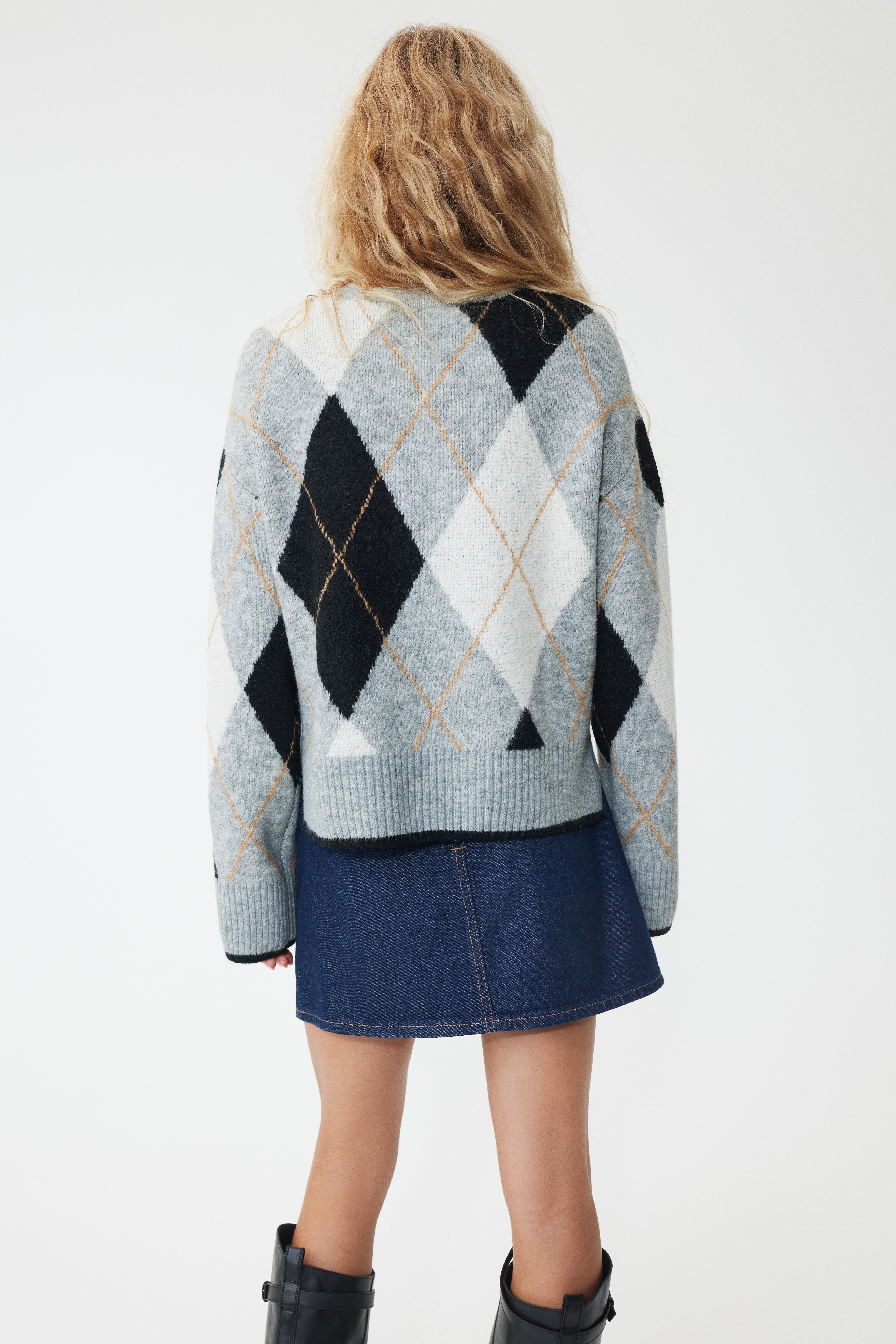 Women's Pink/argyle Jacquard-Knit Sweater | H&M US