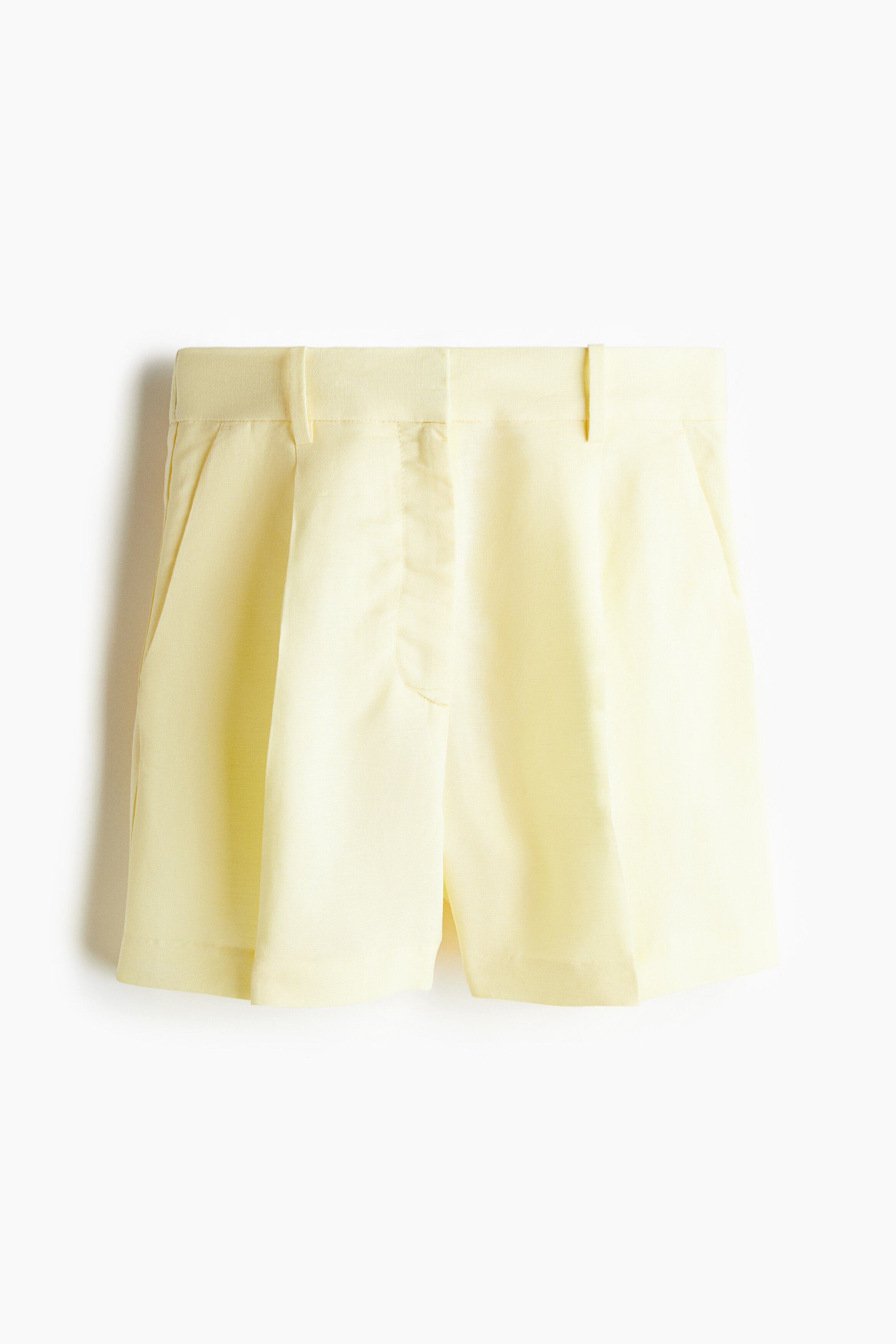 Linen-blend shorts