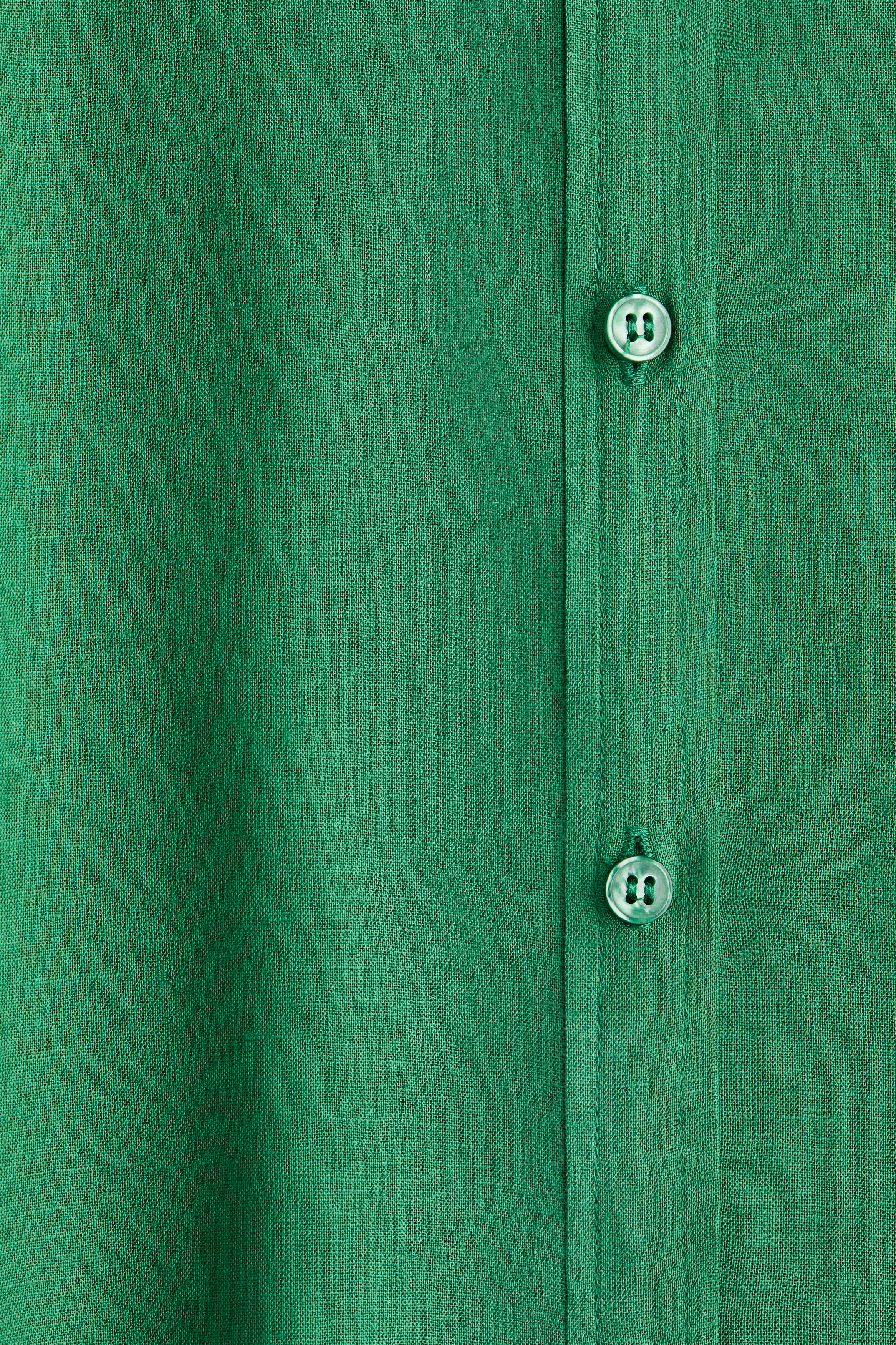 Linen-blend blouse