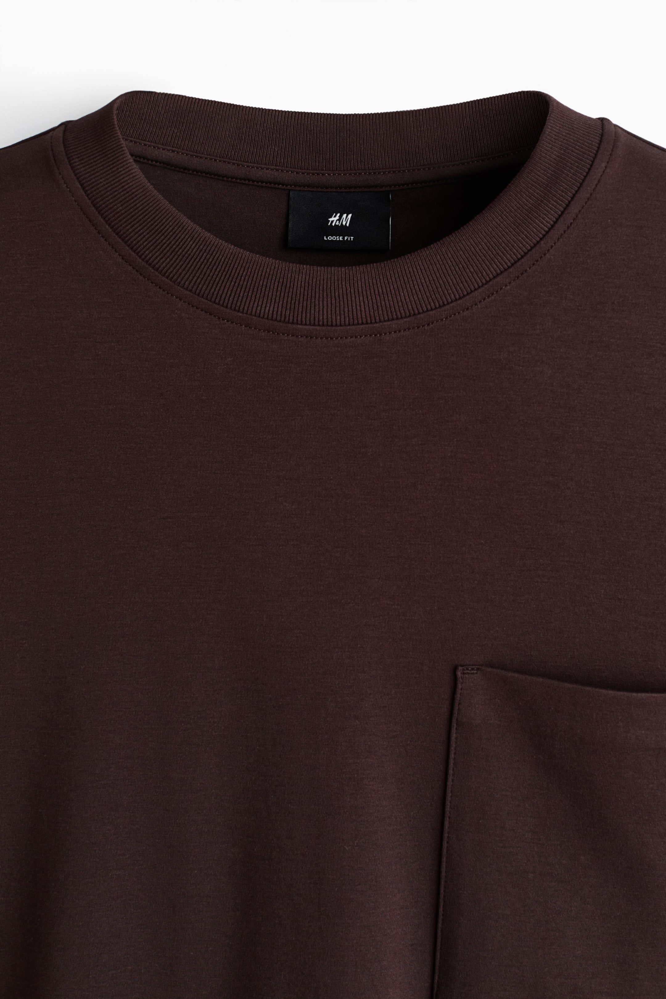 View larger image: Loose Fit Long-sleeved jersey top - Dark brown - Men | H&M IE 2