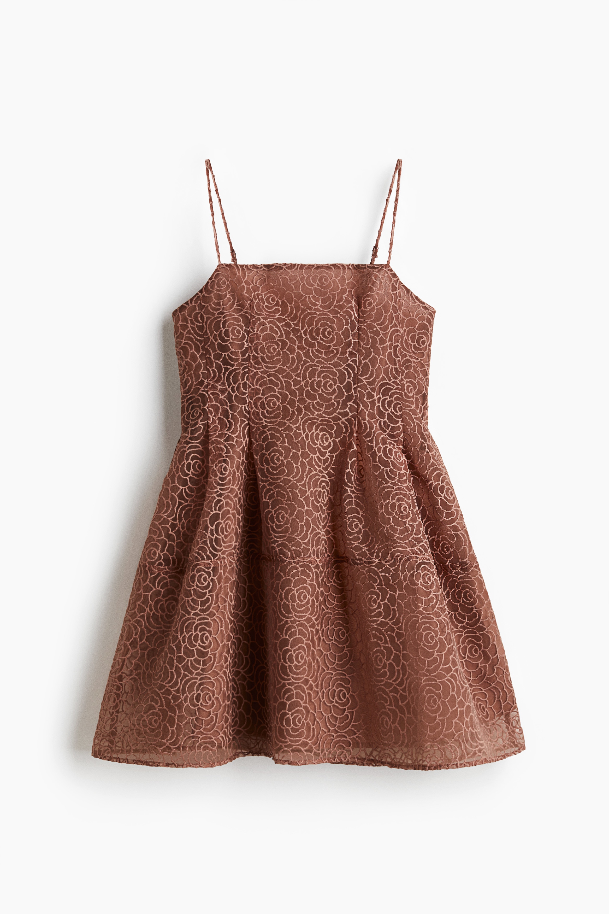 Pántos ruha hímzéssel - Barna