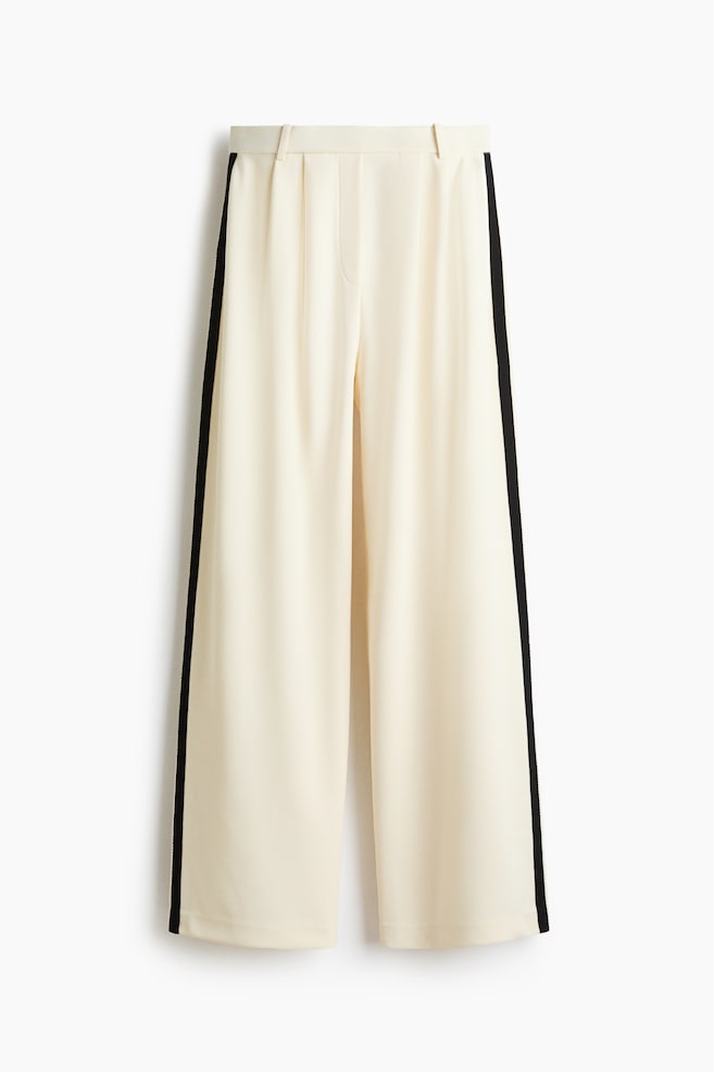 Tailored jersey trousers - Cream - 1