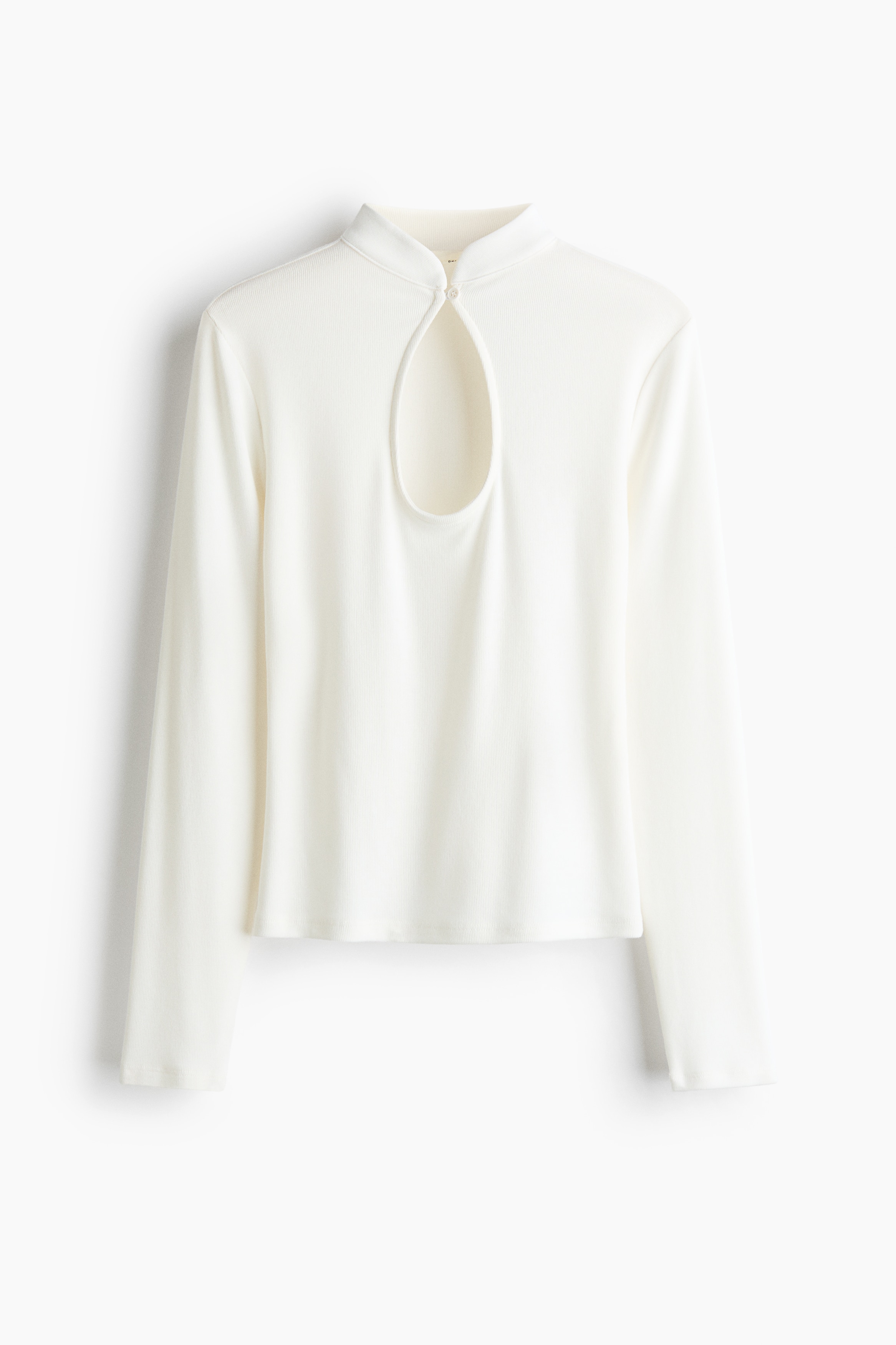 Shirt mit Keyhole und Bandkragen