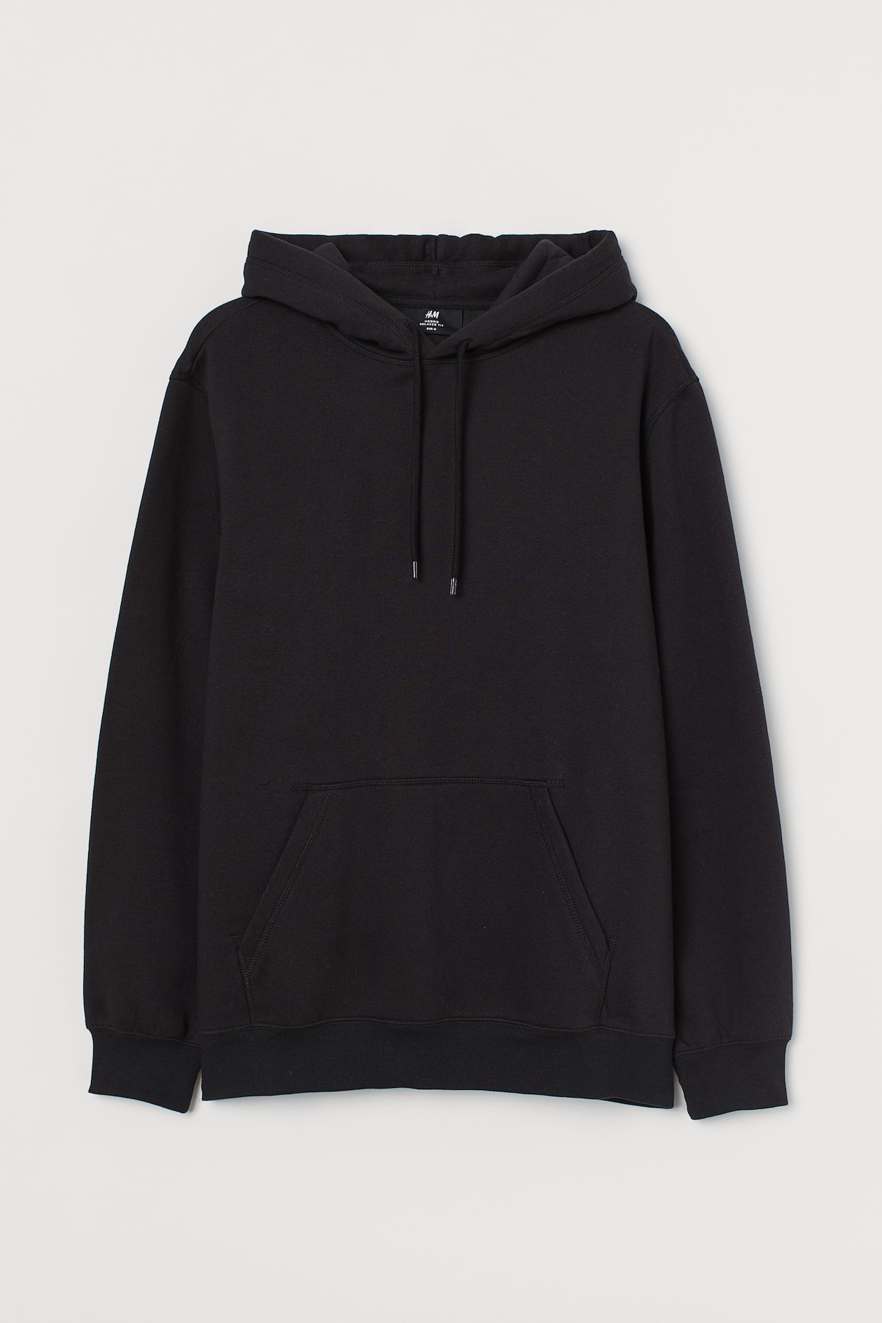 Relaxed Fit Hoodie - Long sleeve - Regular length - Black - Men | H&M GB