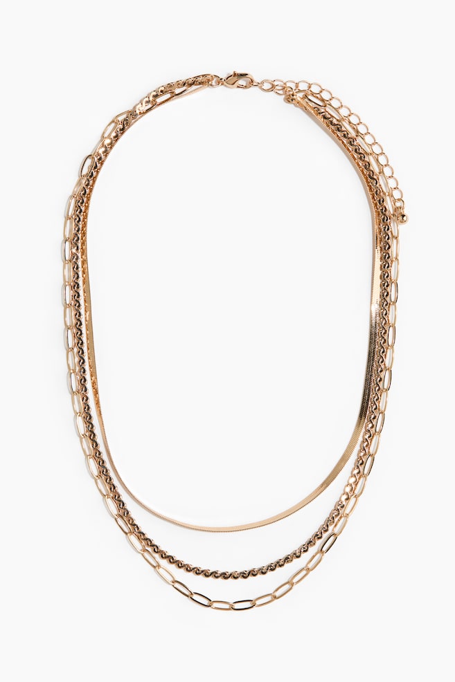 Layered Necklace - Gold-colored - 1