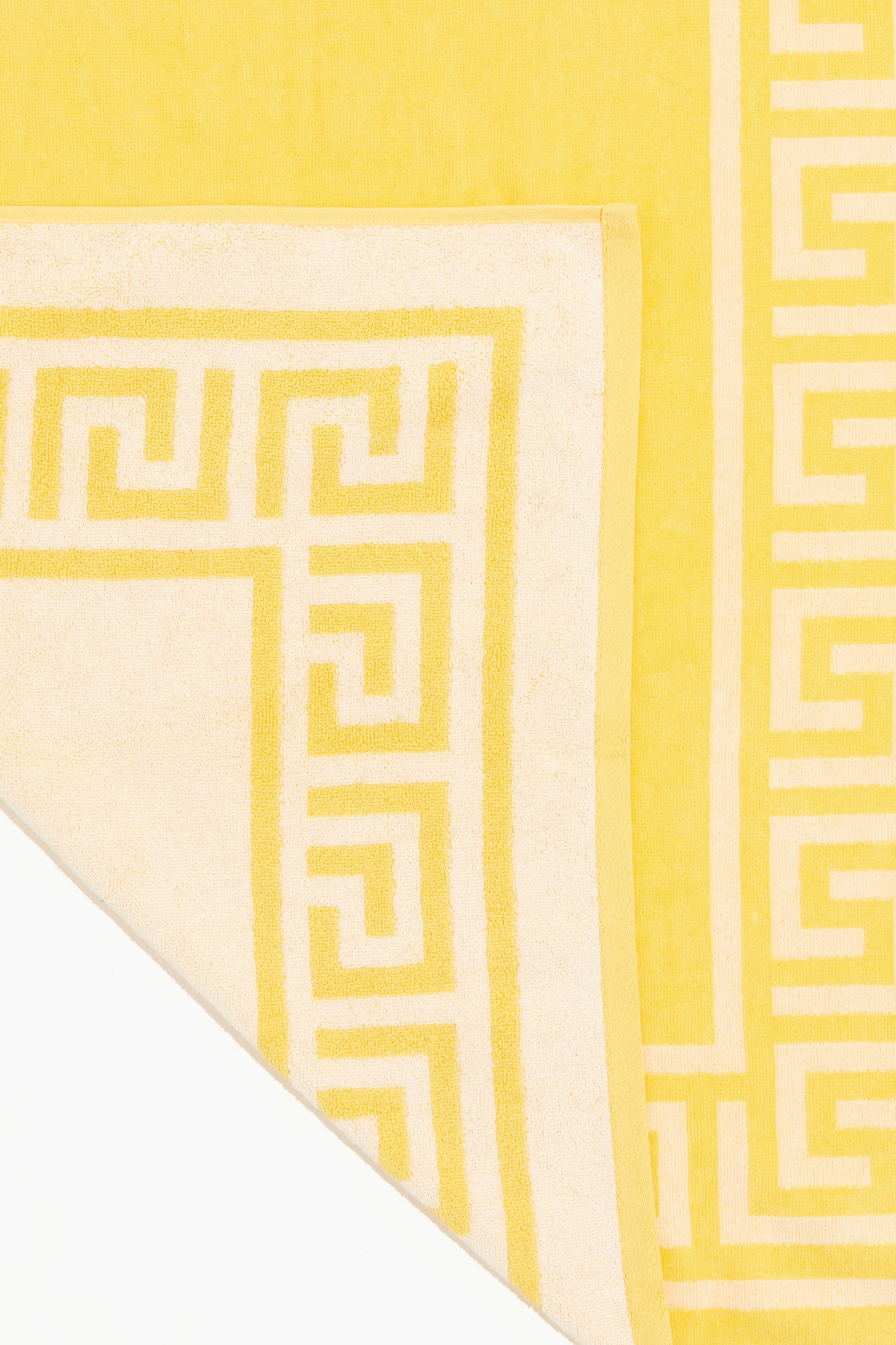 Greek key beach towel - Yellow/White/Green/White/Orange/Pink - 3