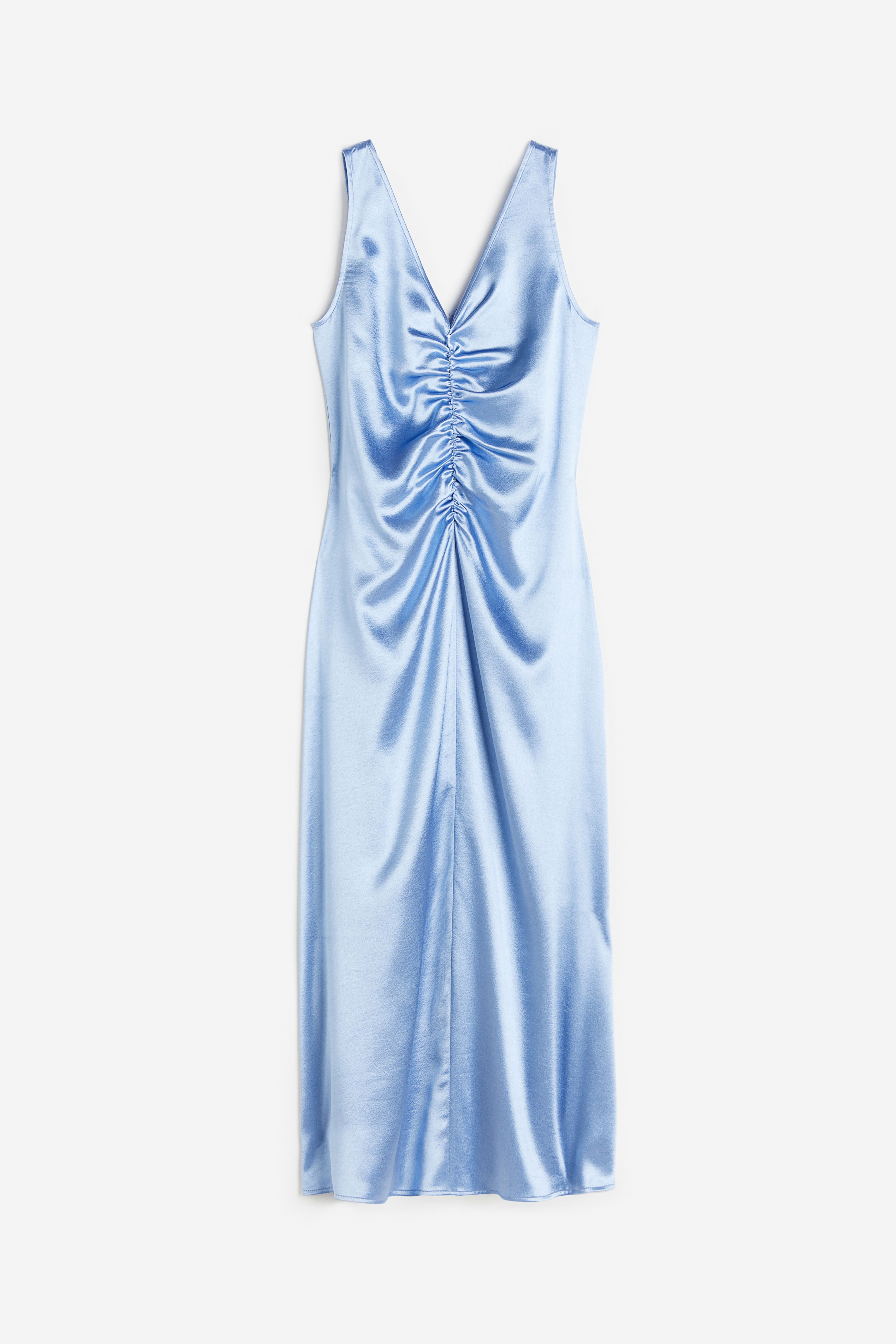 ruched satin dress