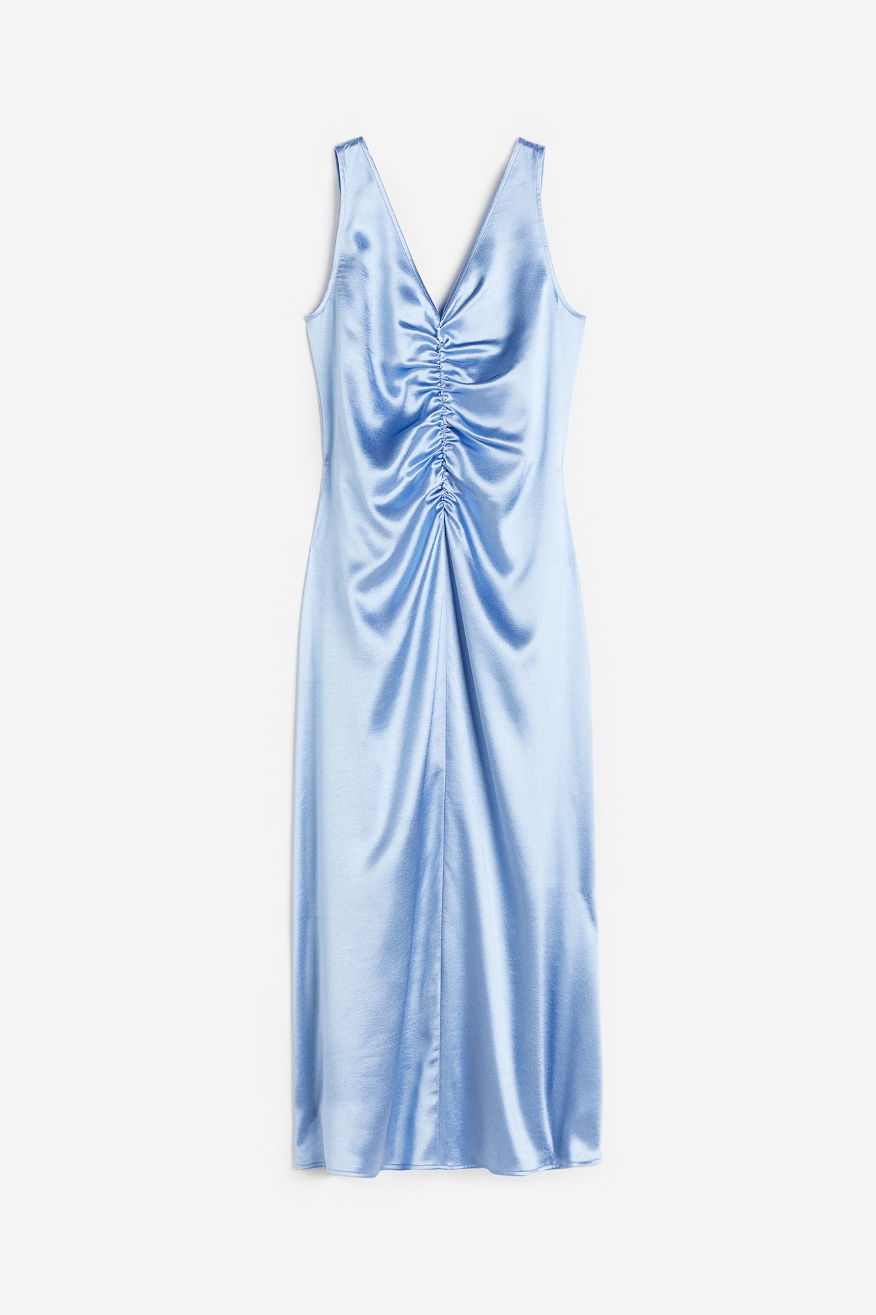 Women's Light blue Ruched Satin Dress | H&M US