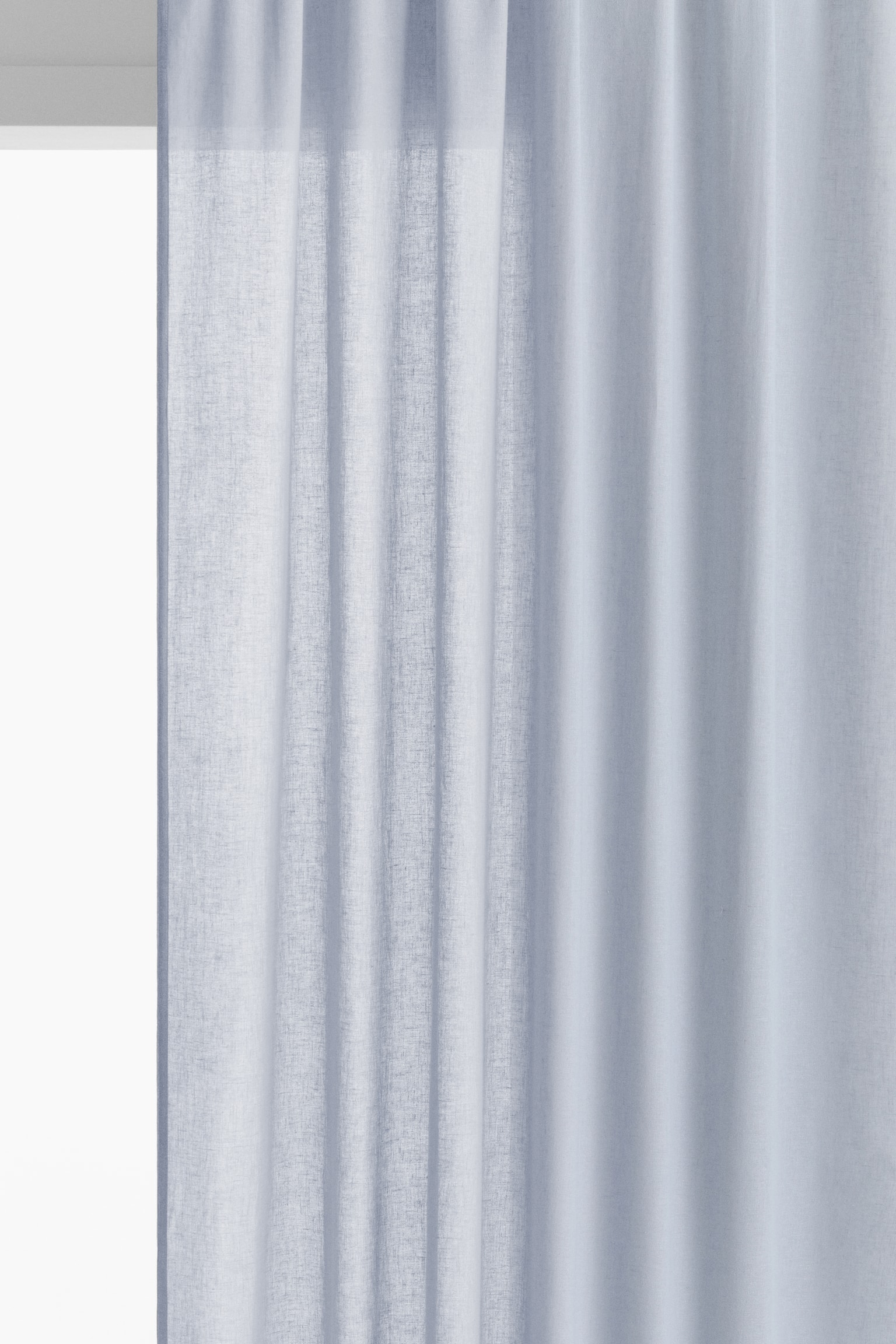 2-Pack Linen-Blend Curtain Panels - Light blue/Beige/Beige/White