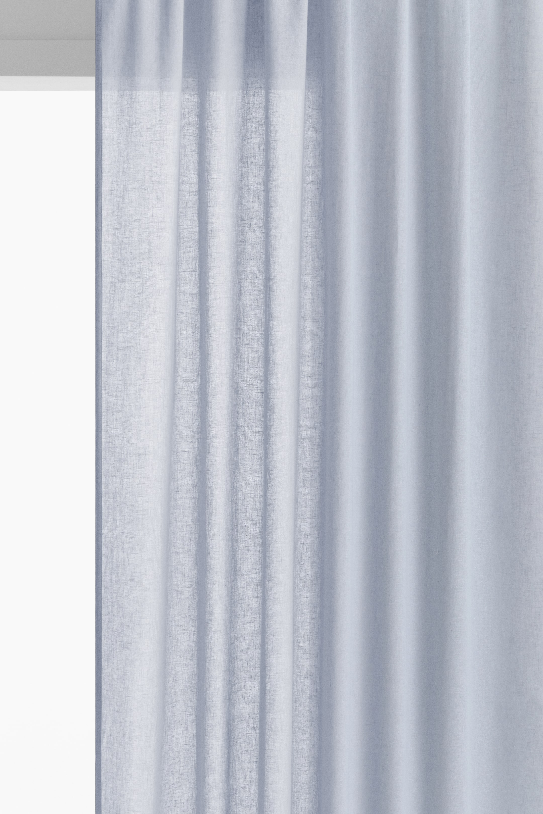 Büyük resmi görüntüle: 2'li Keten Karışımlı Hazır Perde - Açık mavi - Home All | H&M TR 1