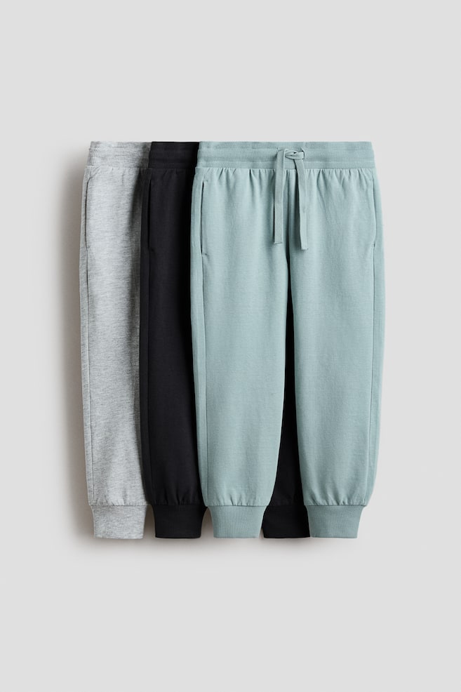 3-pack joggers - Light turquoise/Black/Grey/Dark grey/Blue/Grey marl/Khaki green/Dark blue/Dark red/Forest green/Brown/Navy blue/Black/Grey/Green/Blue - 1