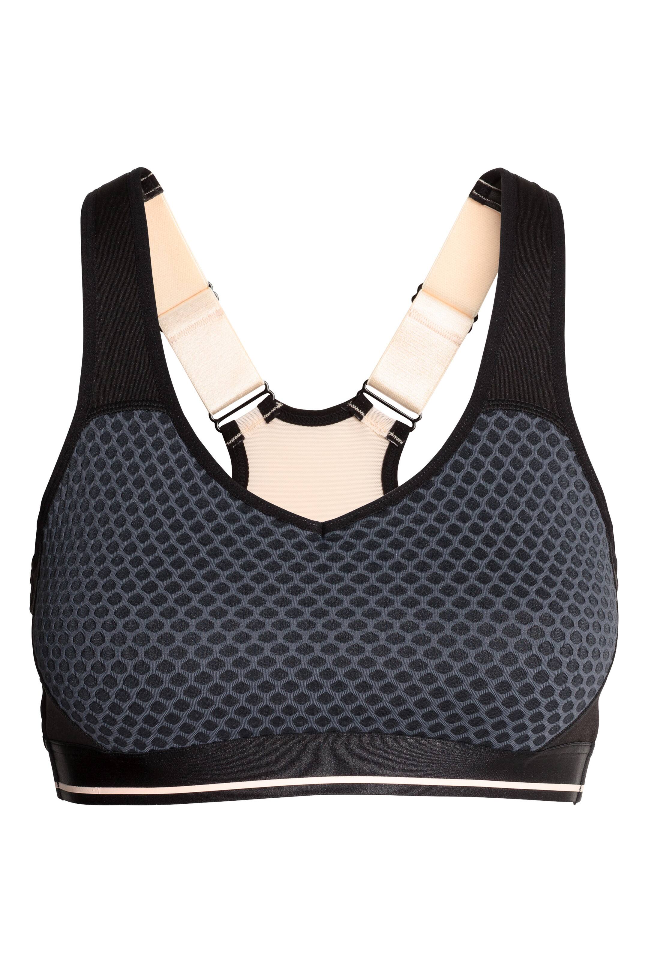 View larger image: Sports bra High support - Dark grey/Powder - Ladies | H&M GB 1