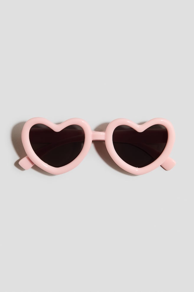 Heart-shaped sunglasses - Light pink - 1