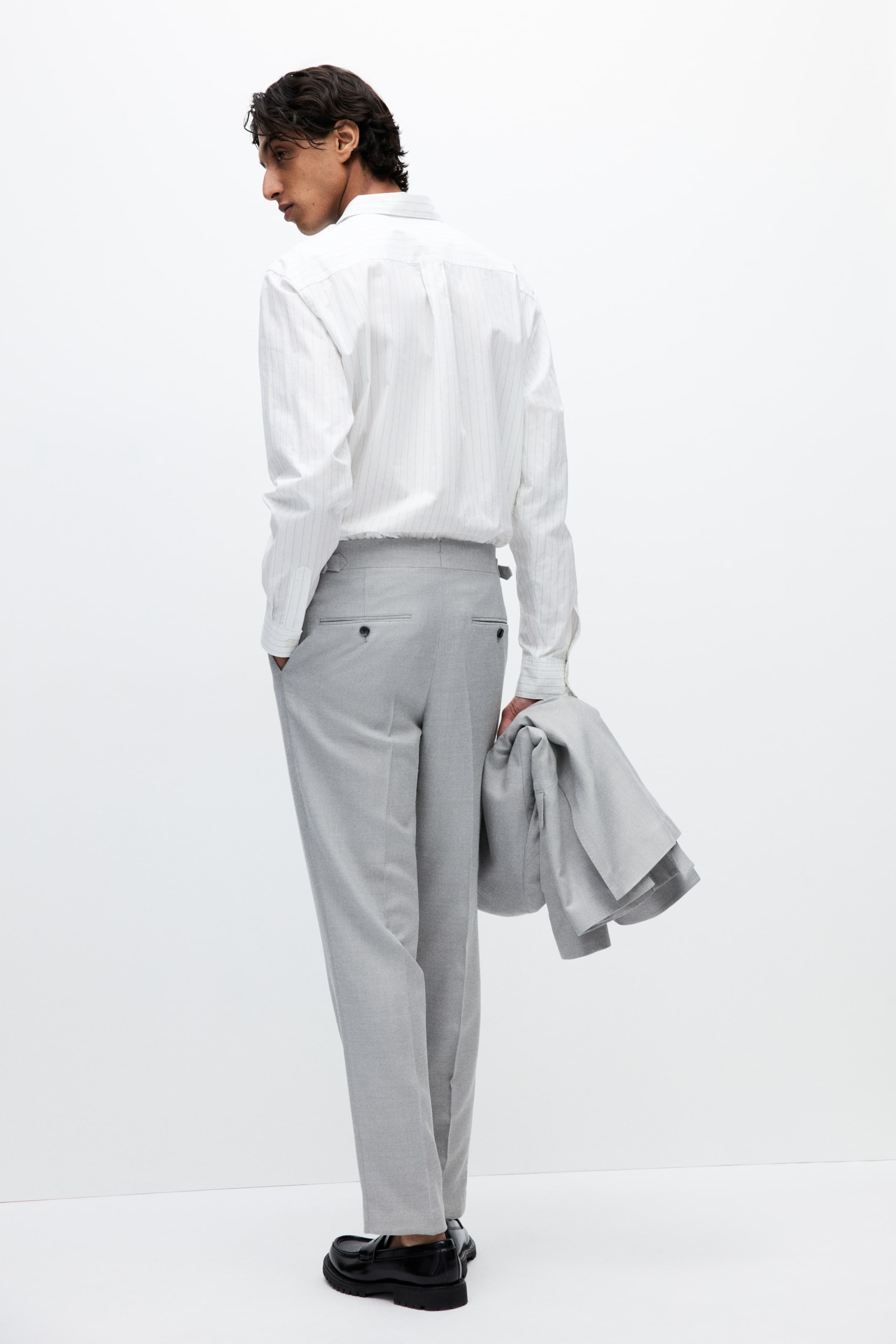 Regular-Fit Wool-Blend Pants