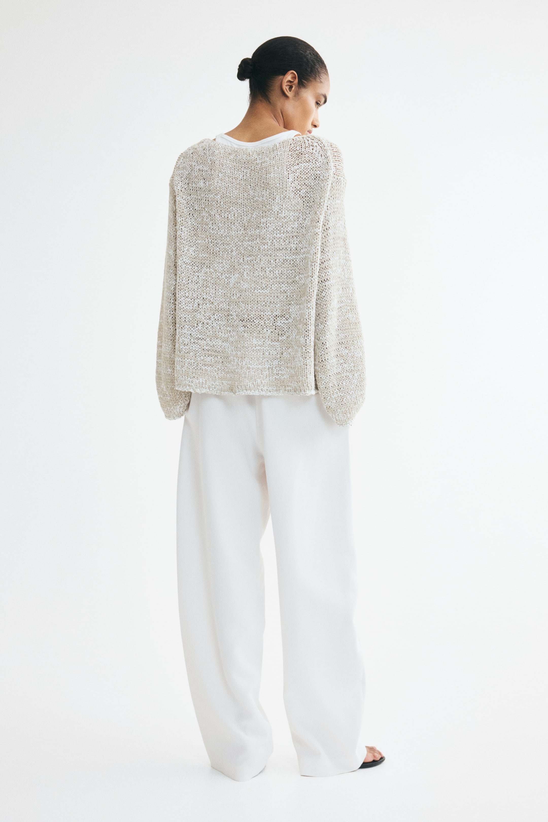 Chandail grande taille en tricot texturé
