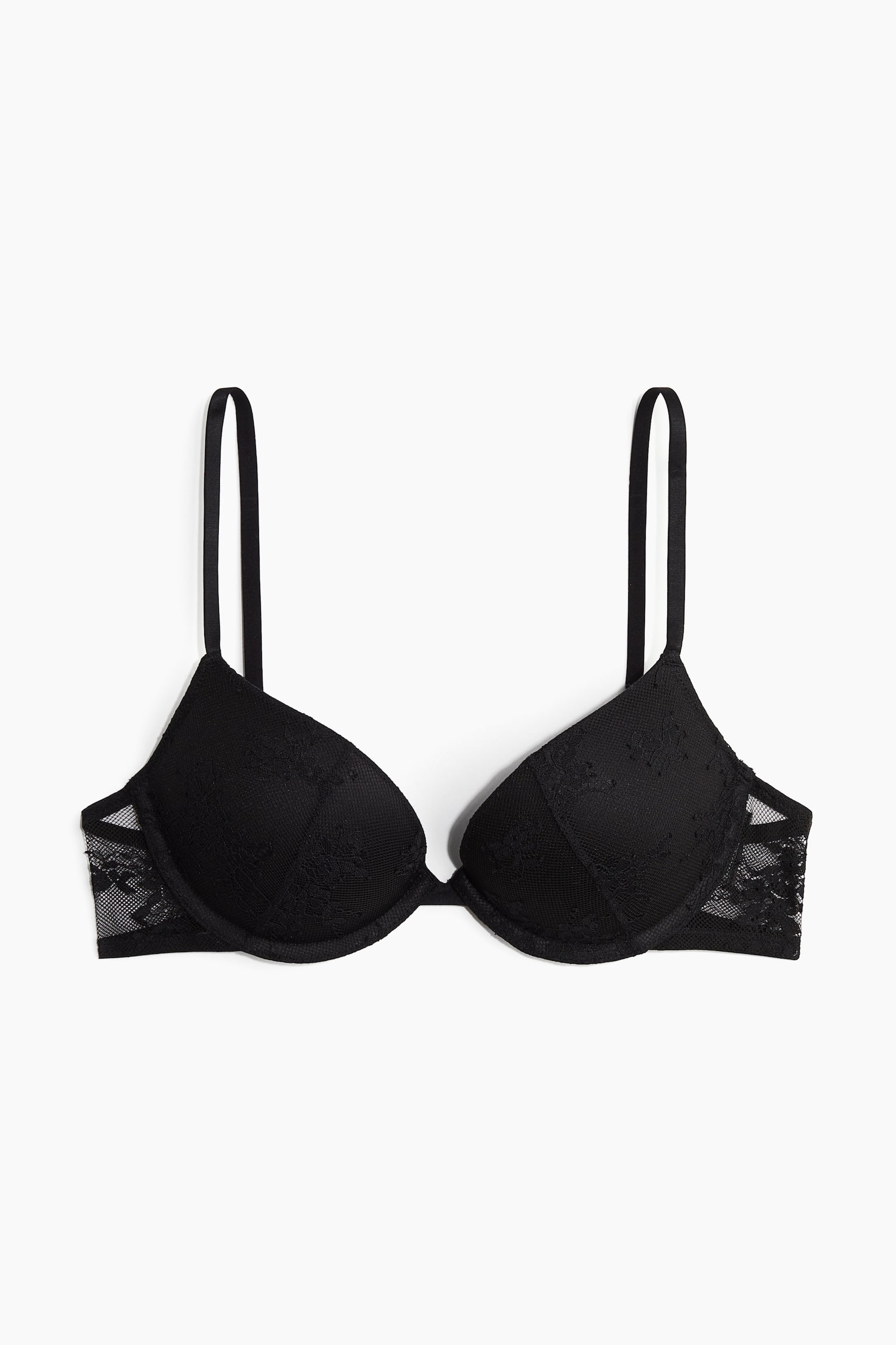 Lace super push-up bra - Black/White/Navy blue - 1