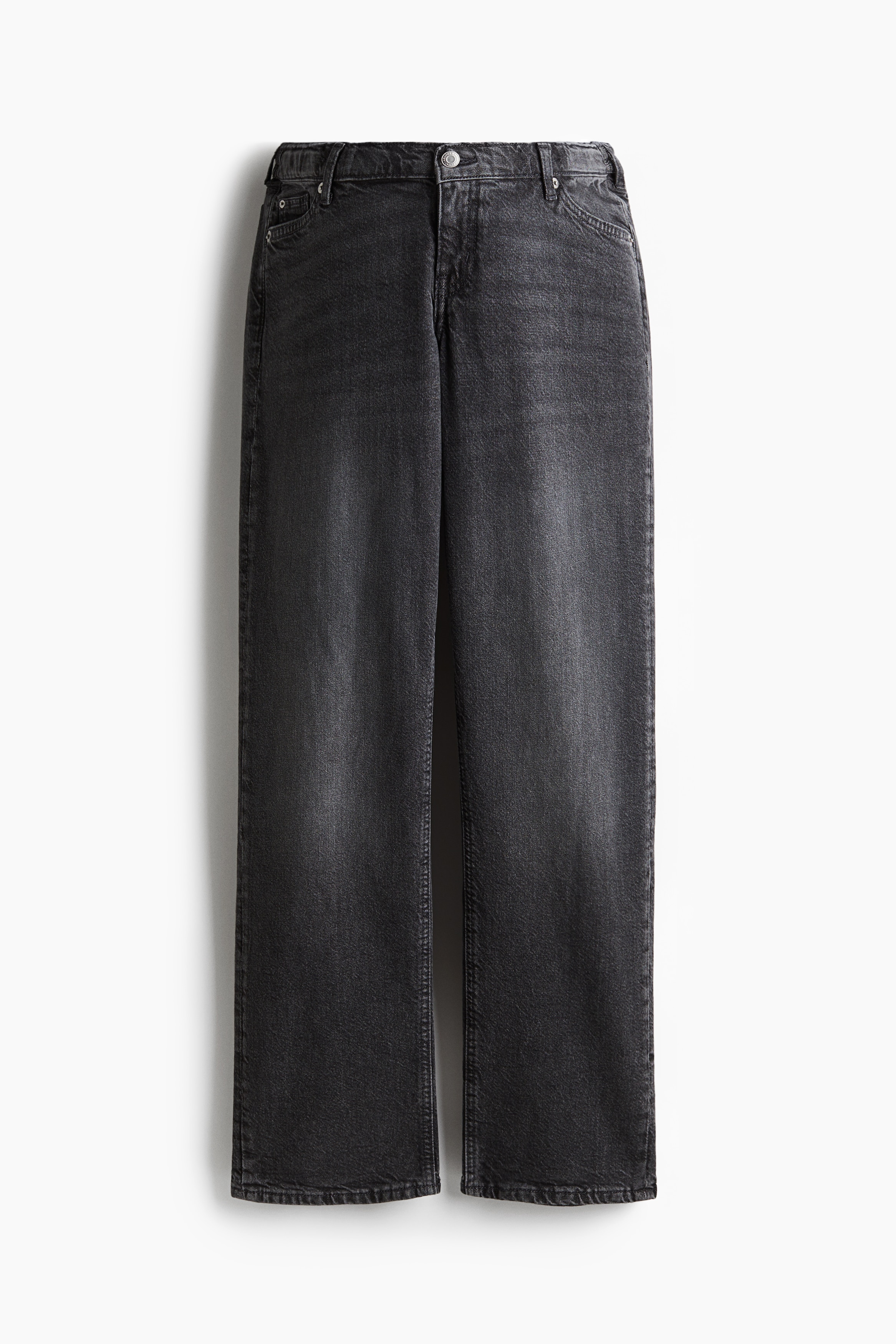 H&M MAMA - Dark denim grey MAMA Before & After Straight Low Jeans - Size: XL  - H&M