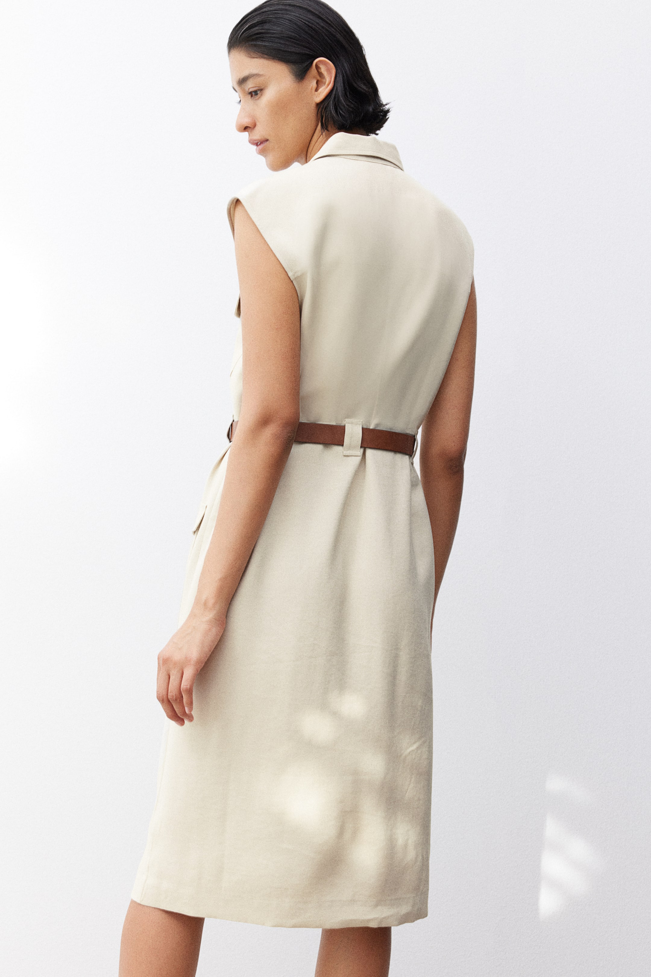 Belted Cargo Dress - Light beige - Ladies | H&M US