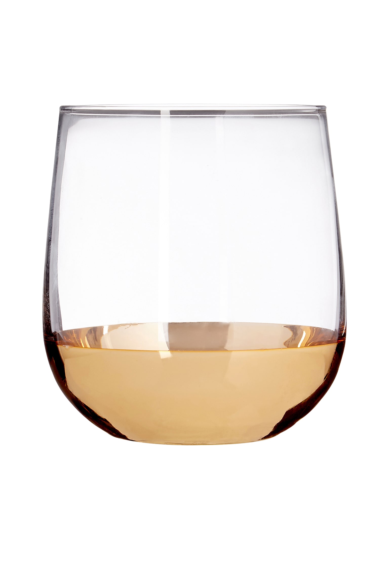 Horizon S/4 Glass Tumblers - Clear And Gold - 1