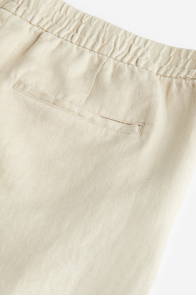 Shorts i hør Regular Fit - Lys beige/Sort/Lys beige/Hvidstribet/Hvid/dc/dc - 3