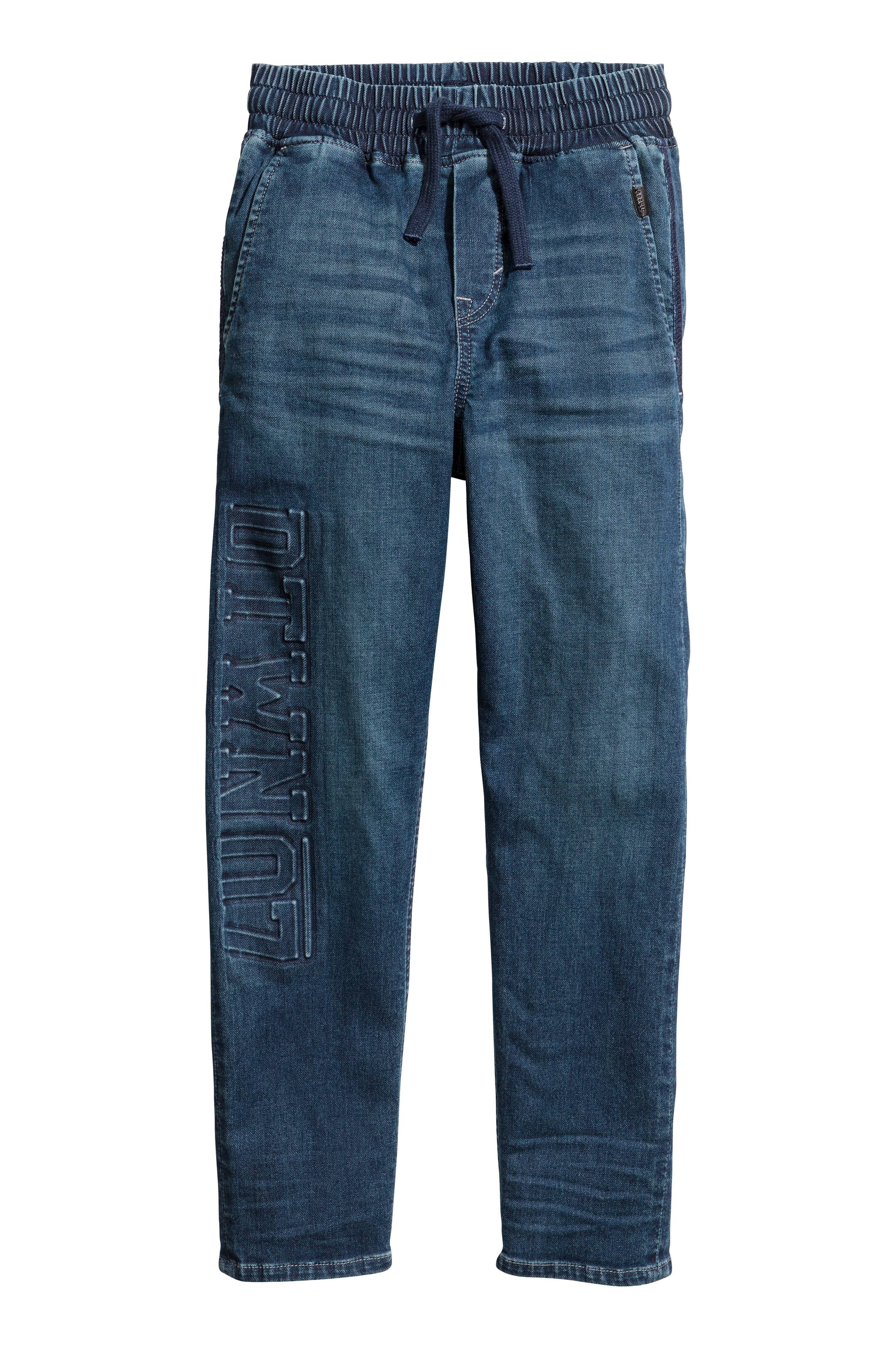 View larger image: Super Soft Denim Joggers - Dark denim blue - Kids | H&M CA 1