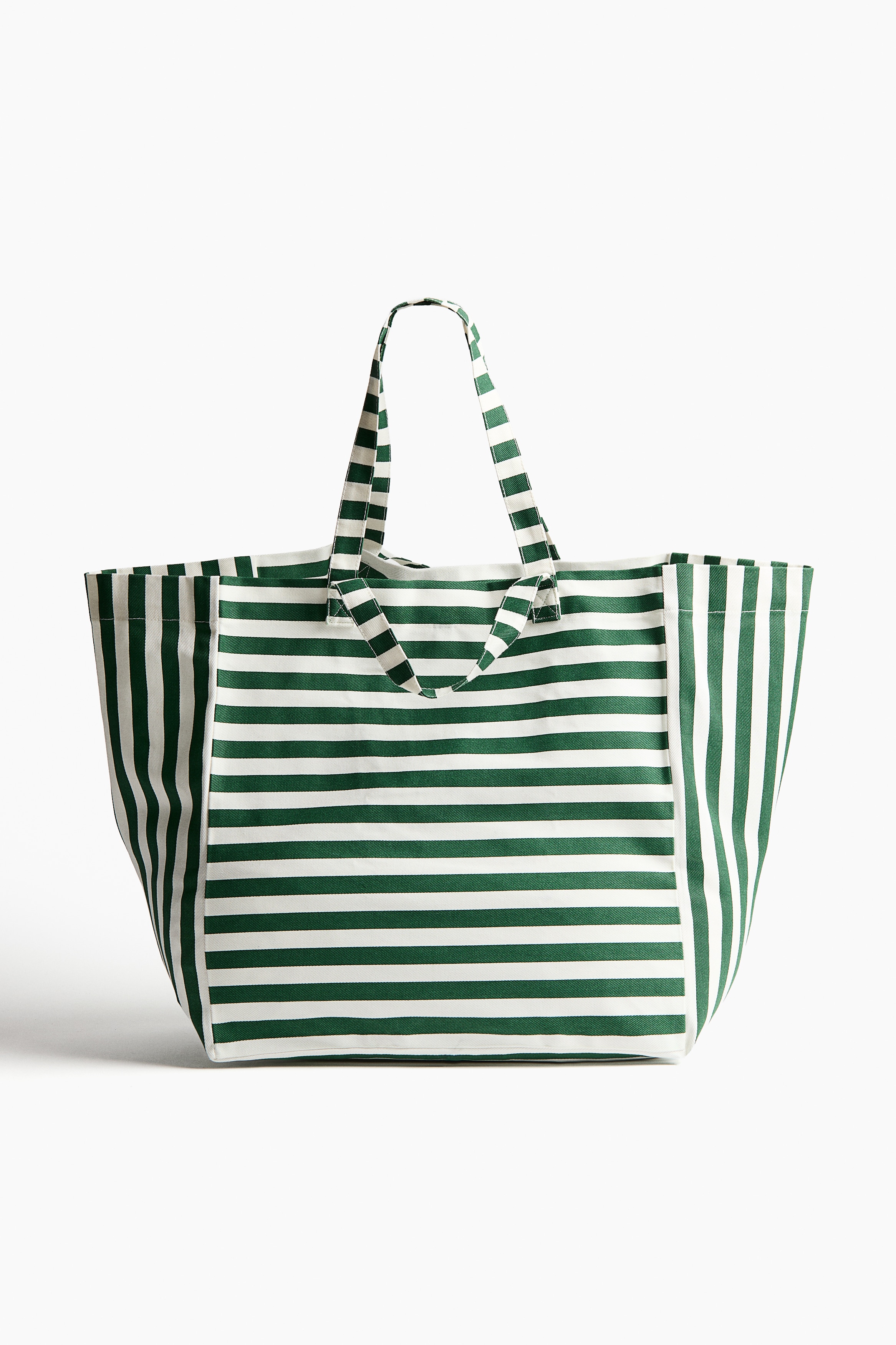 Strandtas van katoenen canvas - Green/Striped/Bruin/wit gestreept/Beige/gestreept/Blauw/gestreept/Geel/gestreept