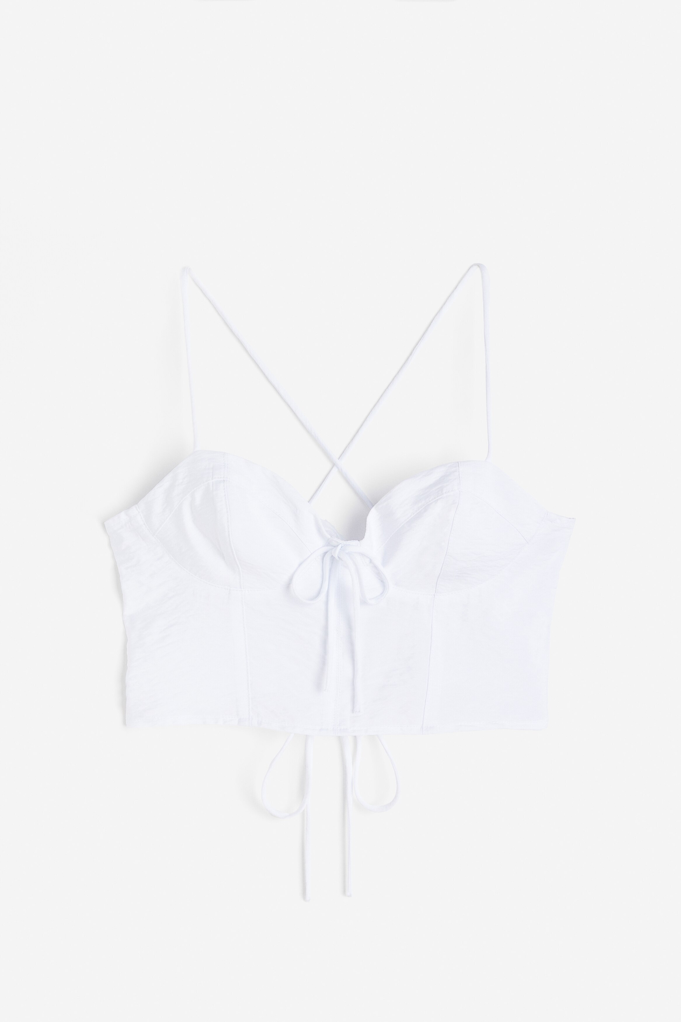 Dam - Vit Kort bustiertopp - Size: 50  - H&M