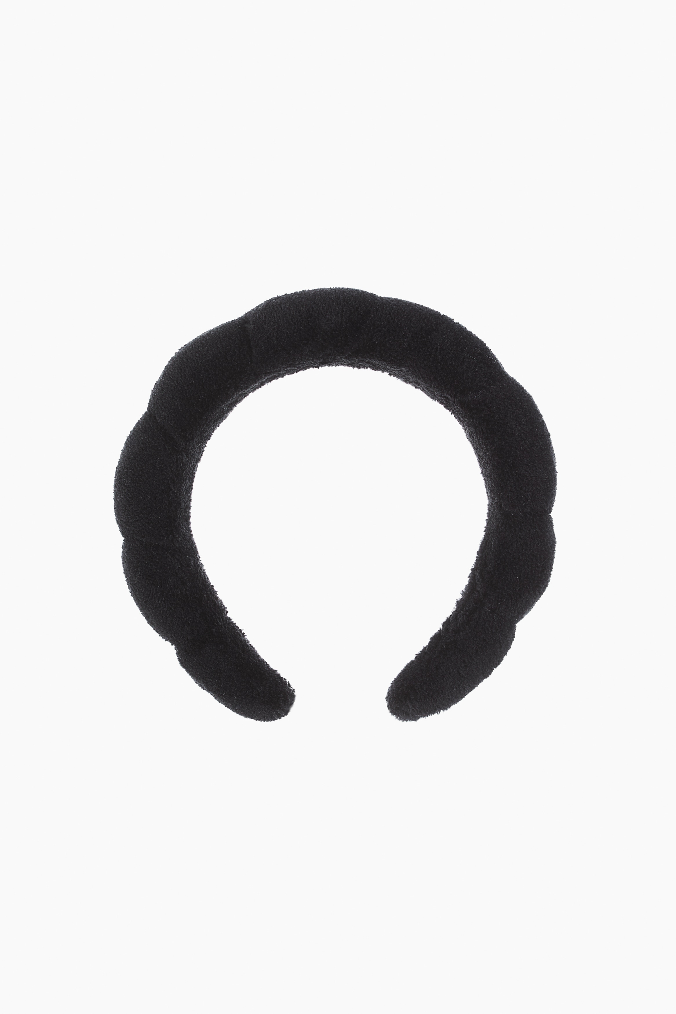 Flauschiges Beauty-Haarband - Schwarz