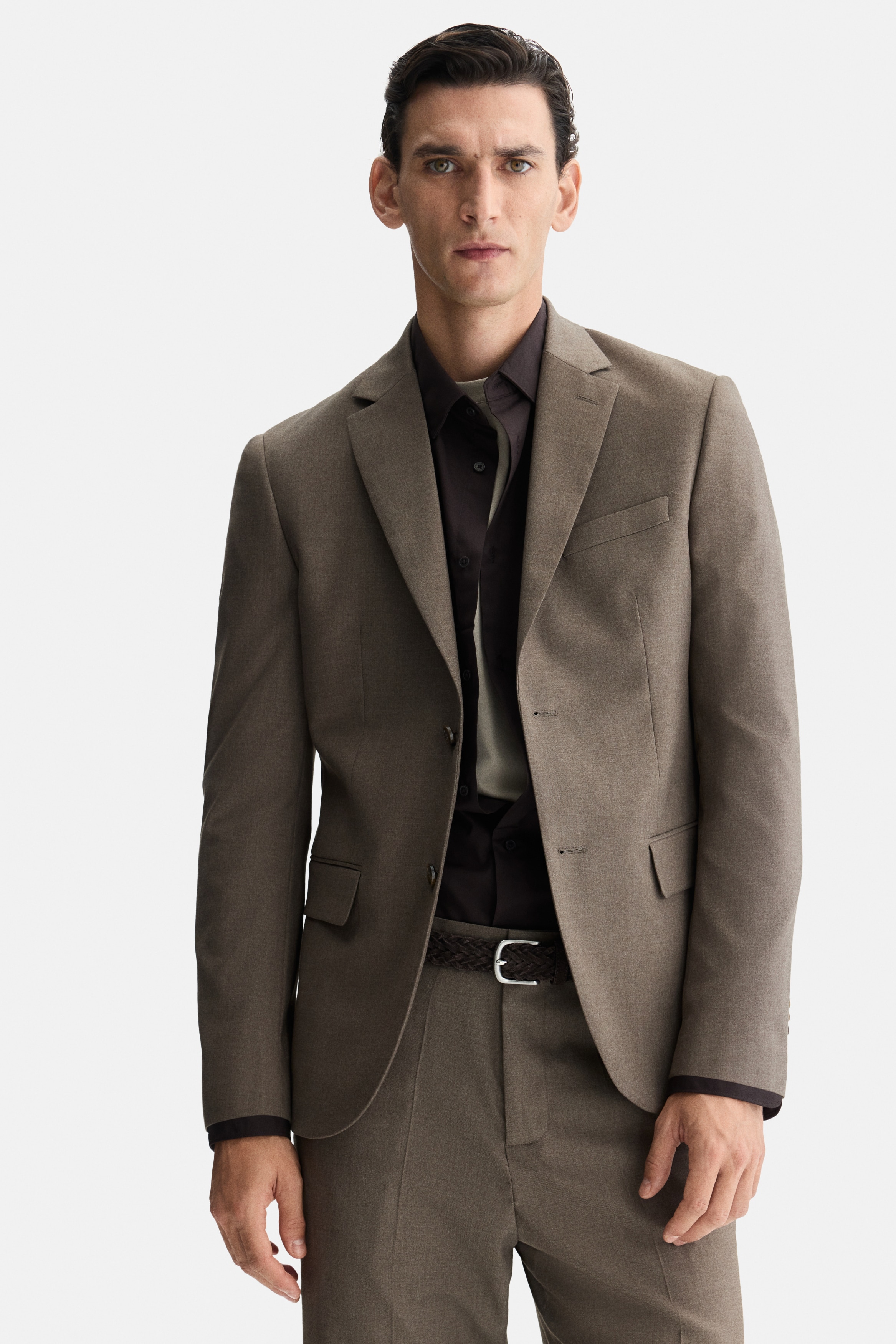 Veste Regular Fit à fermeture droite - Beige foncé/Noir/Gris foncé/Beige/Bleu marine