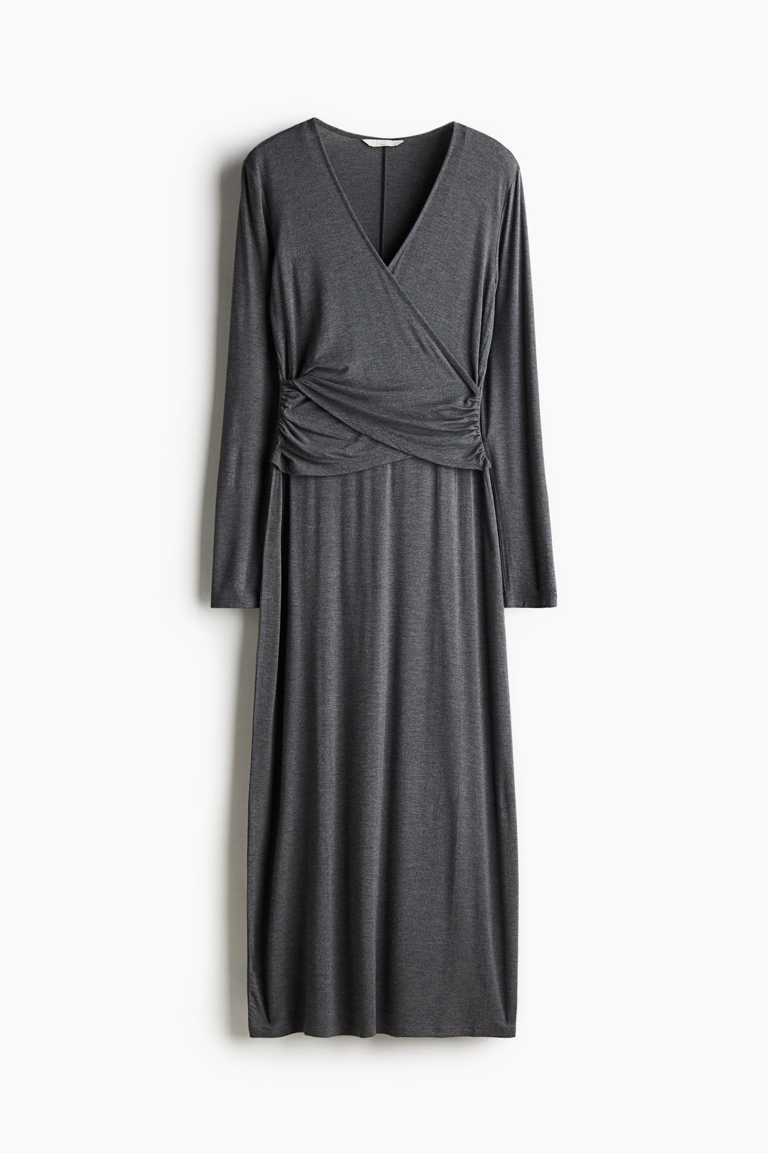 MAMA Draped nursing dress - Dark grey marl - 2