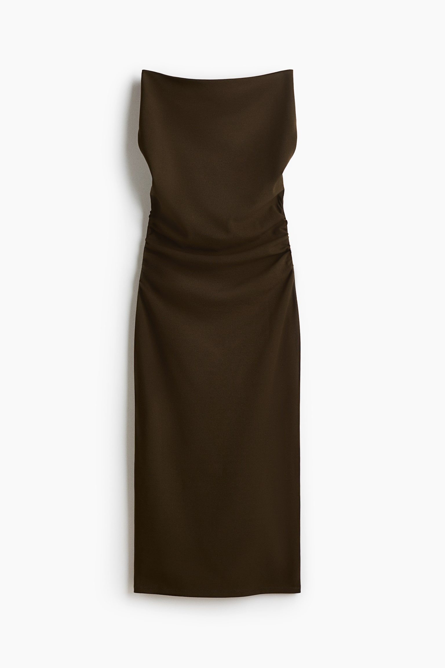 Draped halterneck dress - Dark khaki green - 2