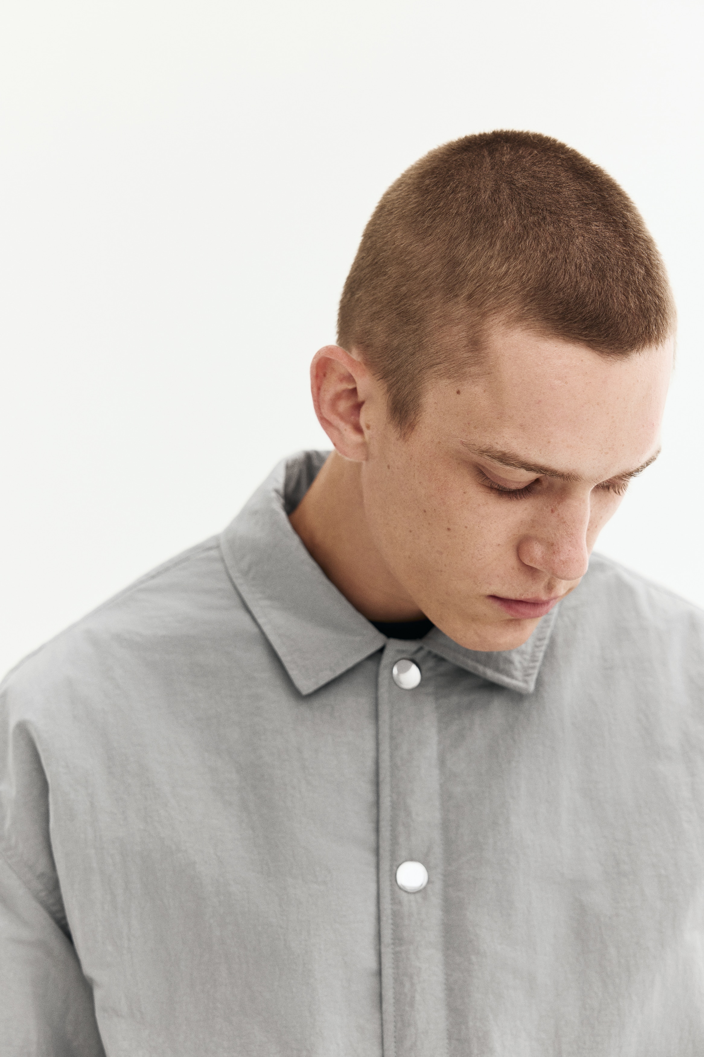 Relaxed Fit Padded nylon overshirt