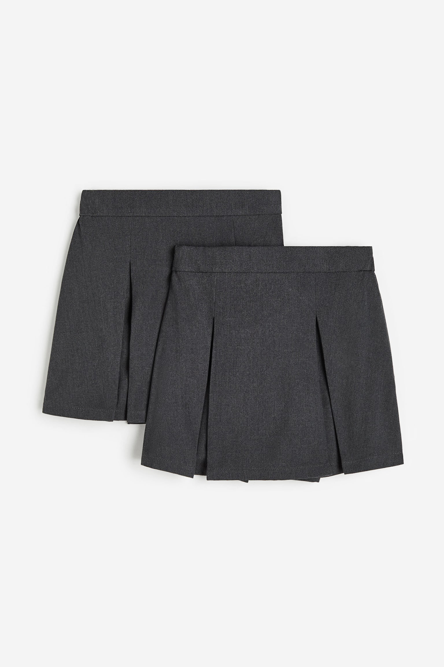 2-pack pleated school skirts - Dark grey/Navy blue/Black - 2