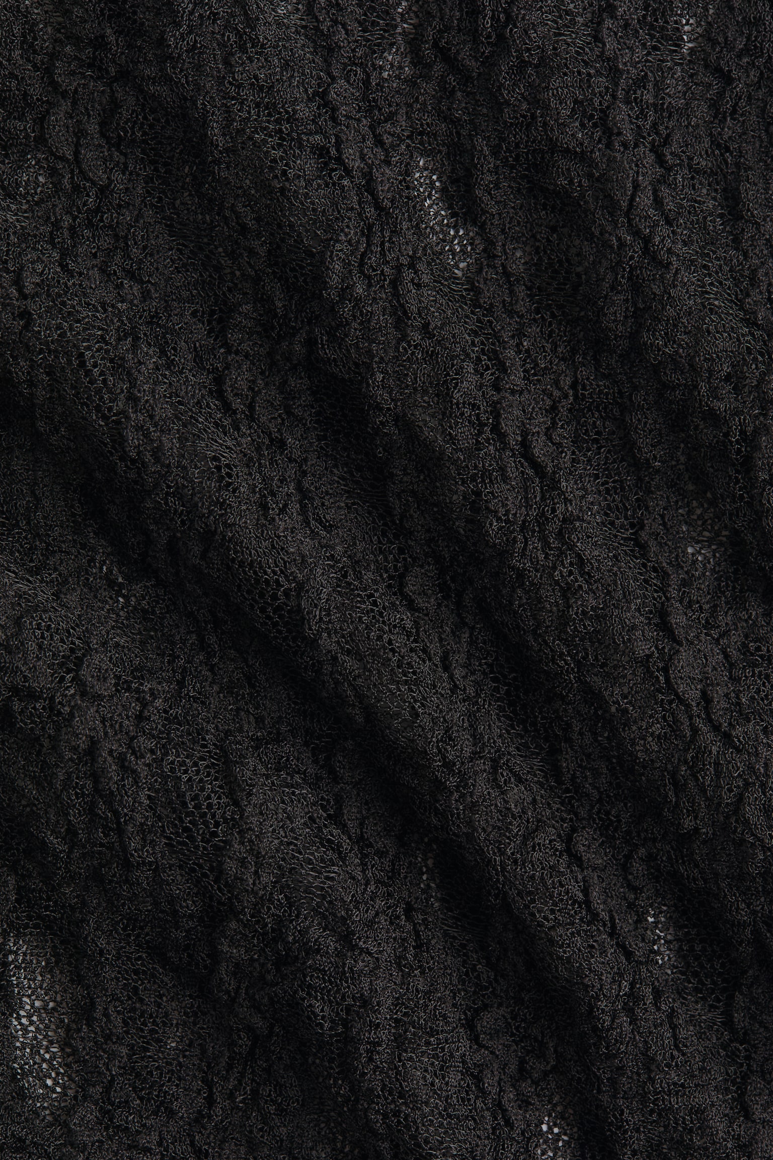 Ausgestellte Hose im Spitzenlook - Schwarz - 6