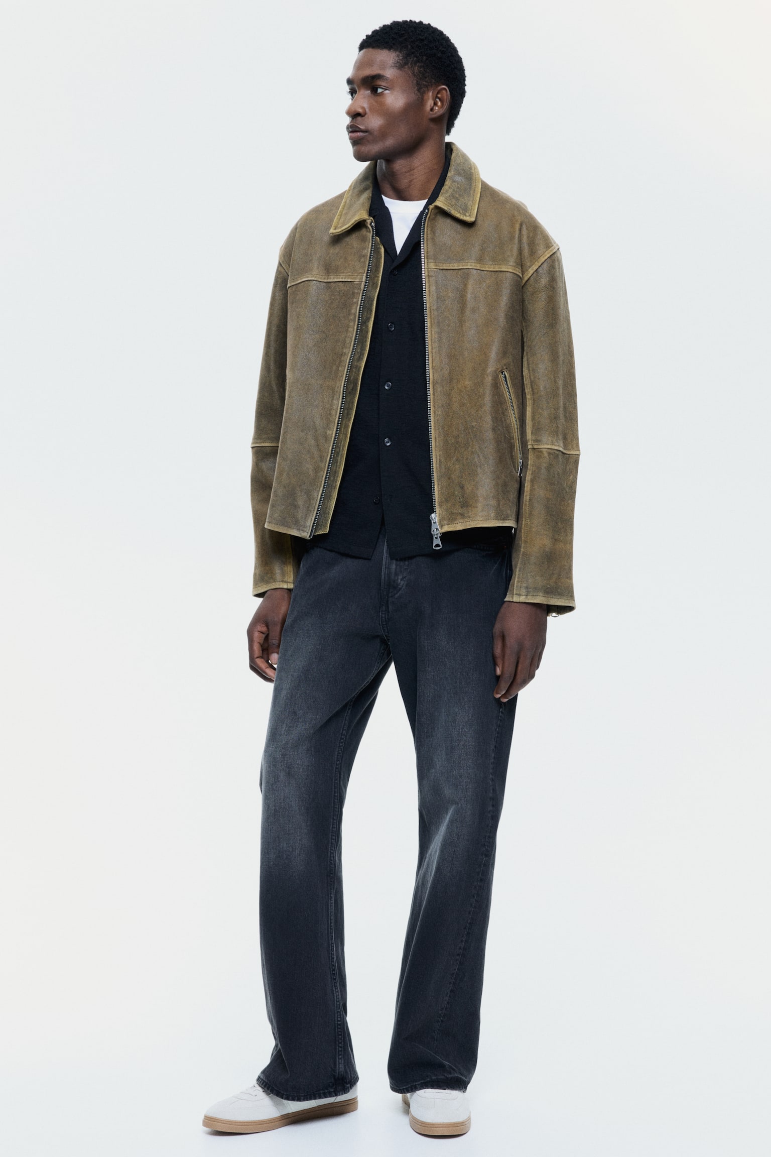 חולצת ריזורט Regular Fit - שחור/סגול כהה - 5