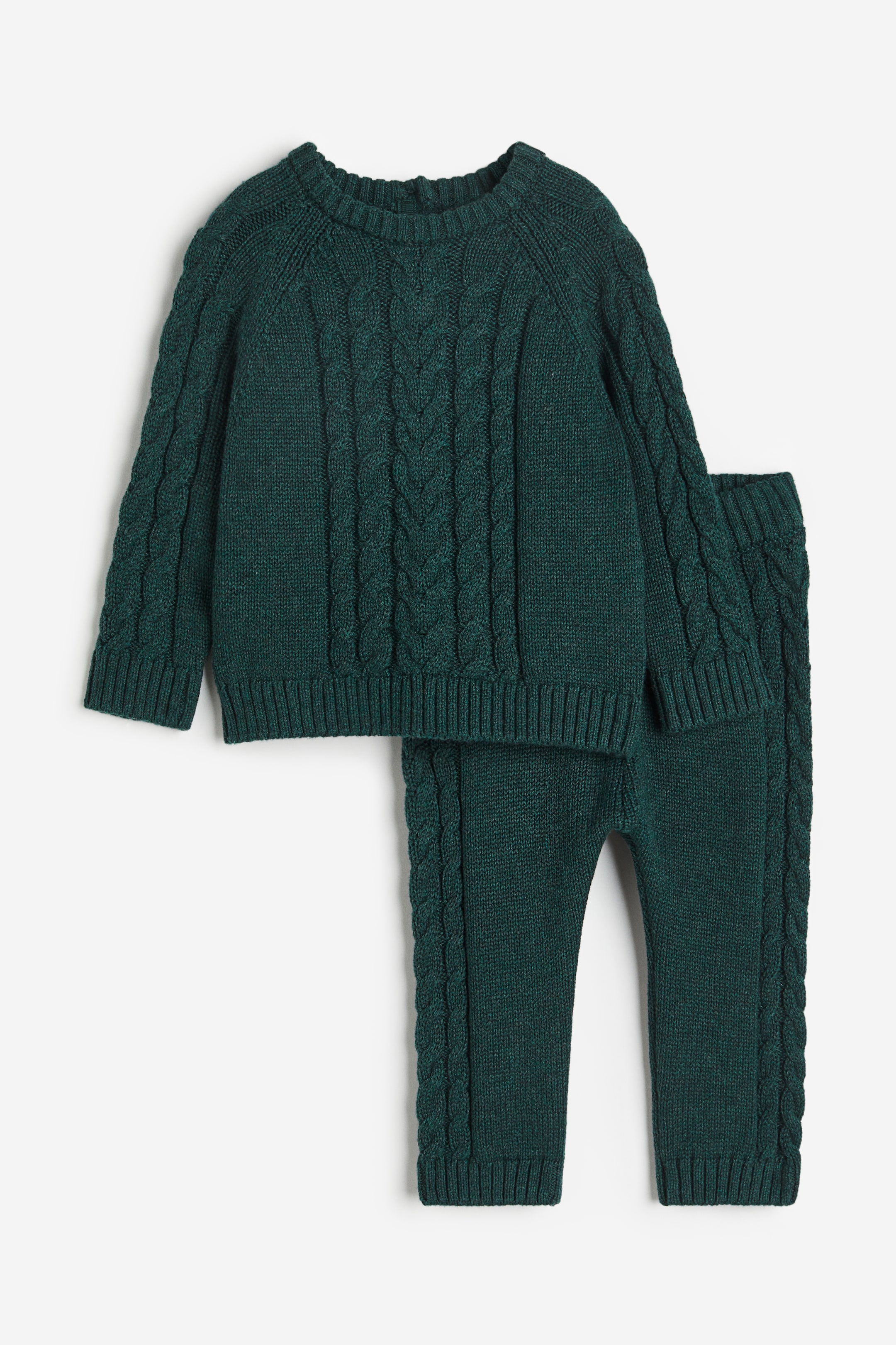 2-piece Cable-knit Cotton Set