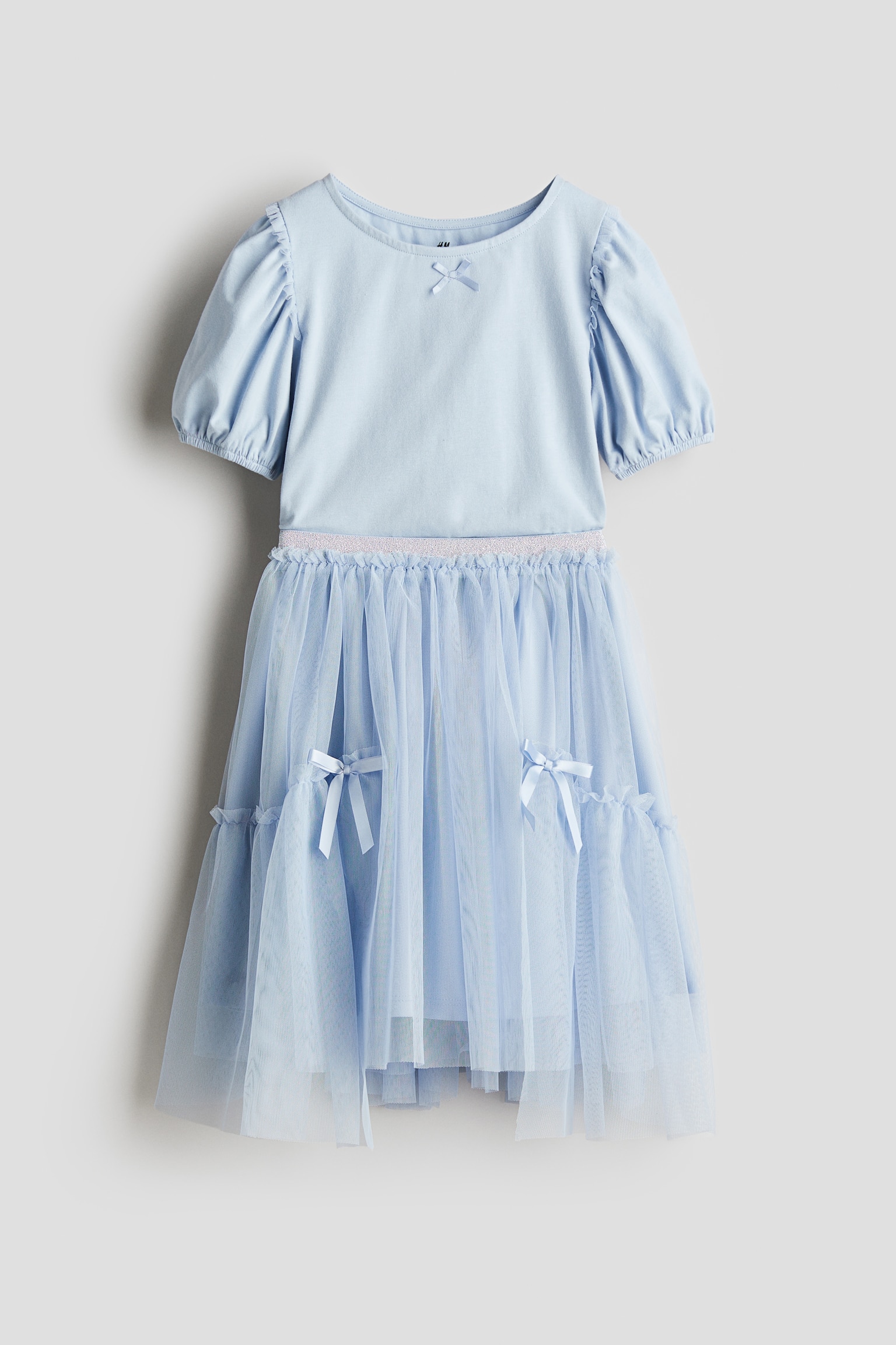 2-piece top and tulle skirt set - Light blue/White/Light pink - 1