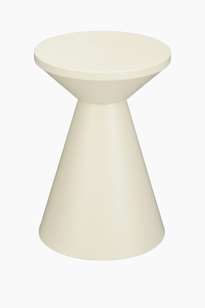 Table D’appoint En Métal - Blanc Cassé/Jaune/Noir - 1