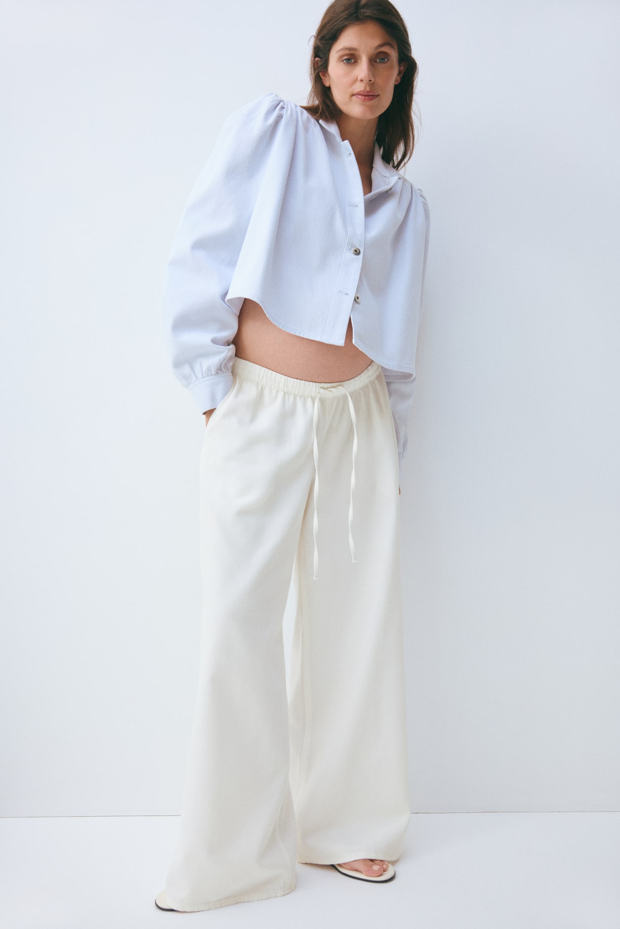MAMA Denim Drawstring Pants - image 4