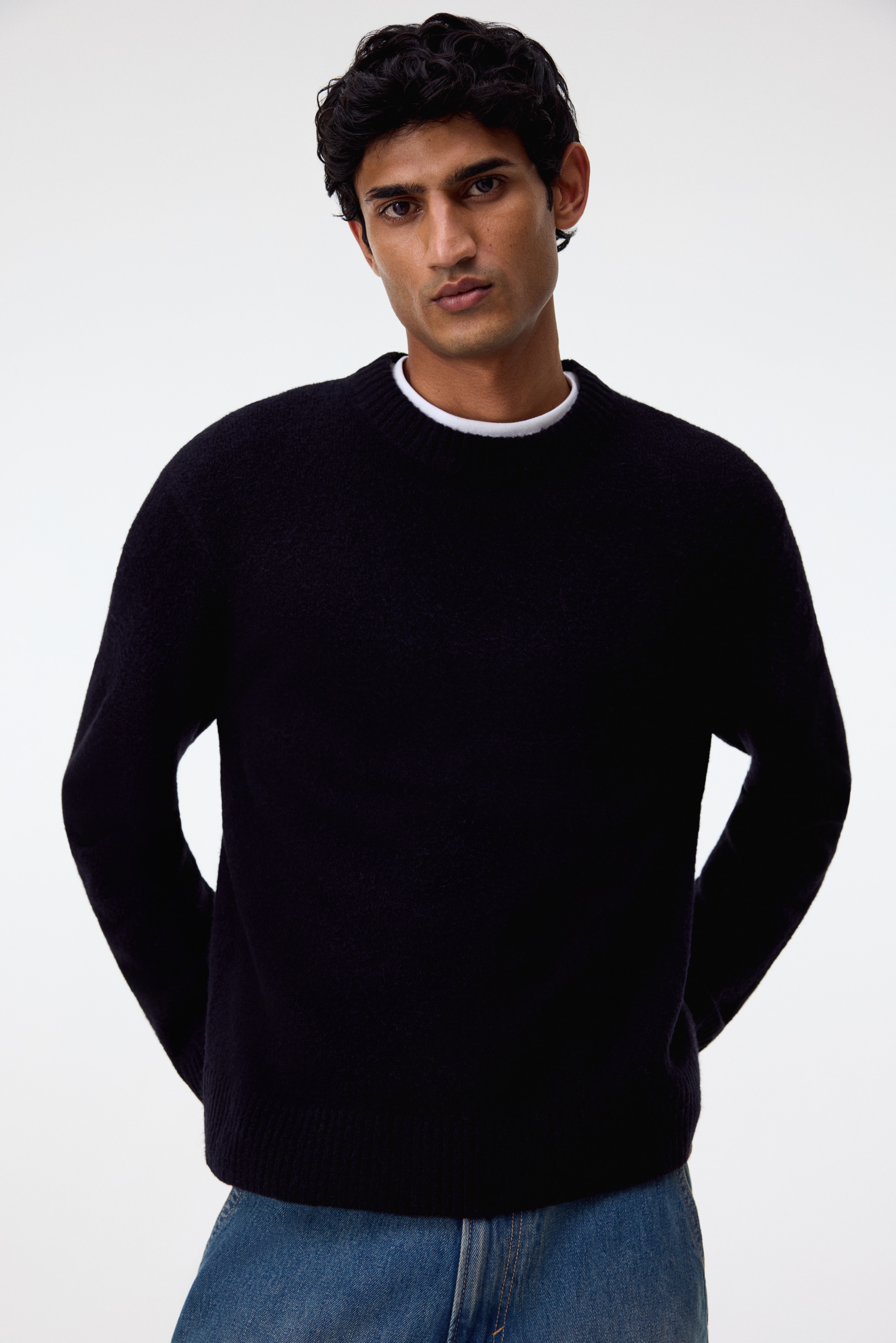 レギュラーフィット 起毛セーター - バーガンディ - Men | H&M JP