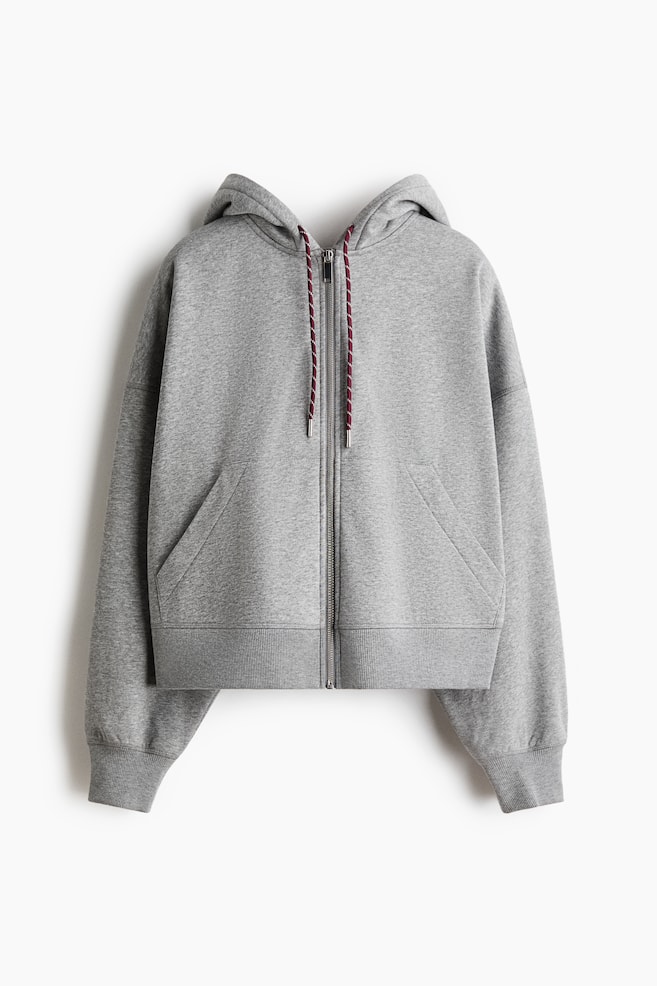 Hooded Jacket - Gray melange - 1