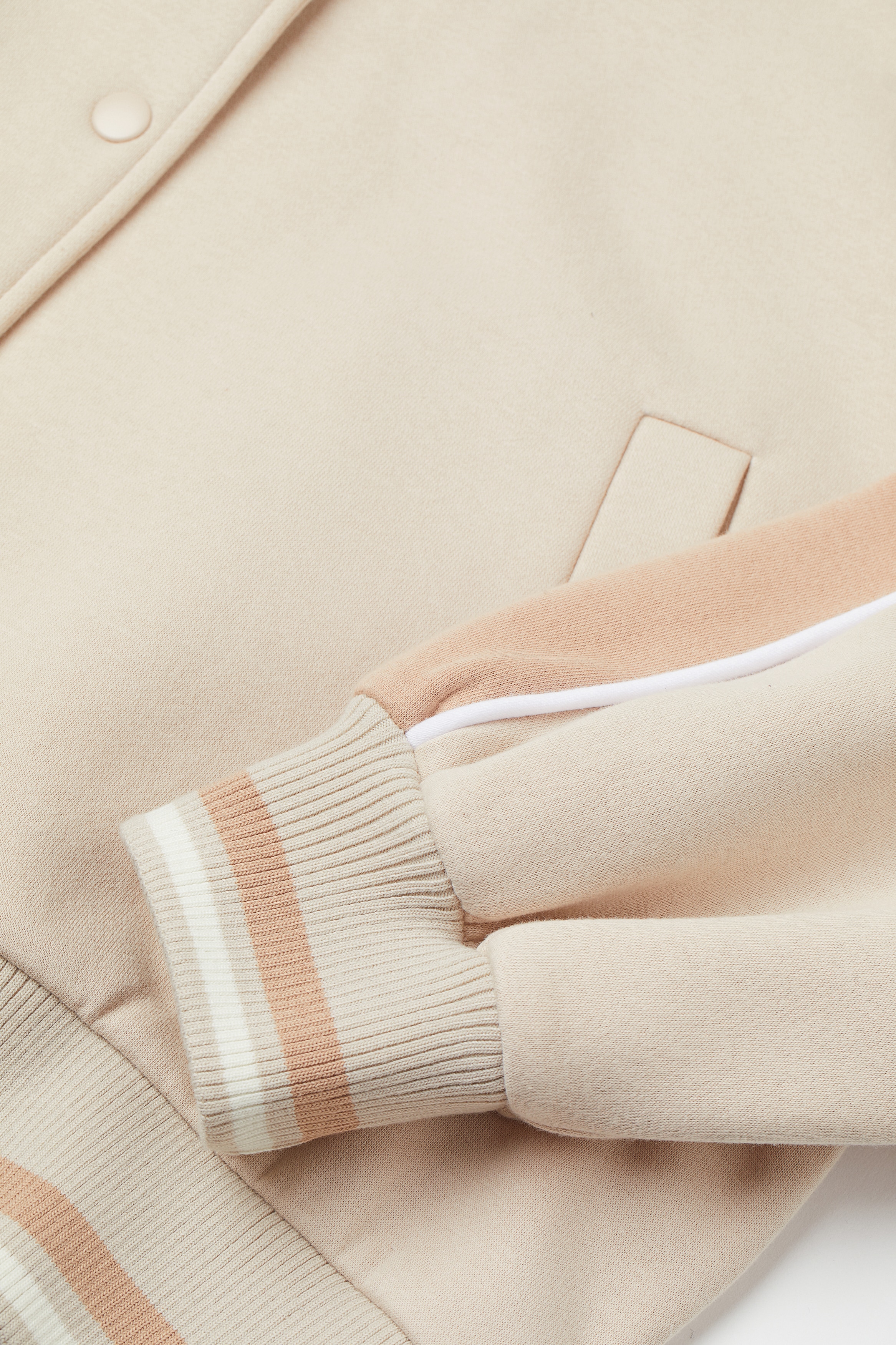 スタジャン - ライトベージュ／カラーブロック - レディース