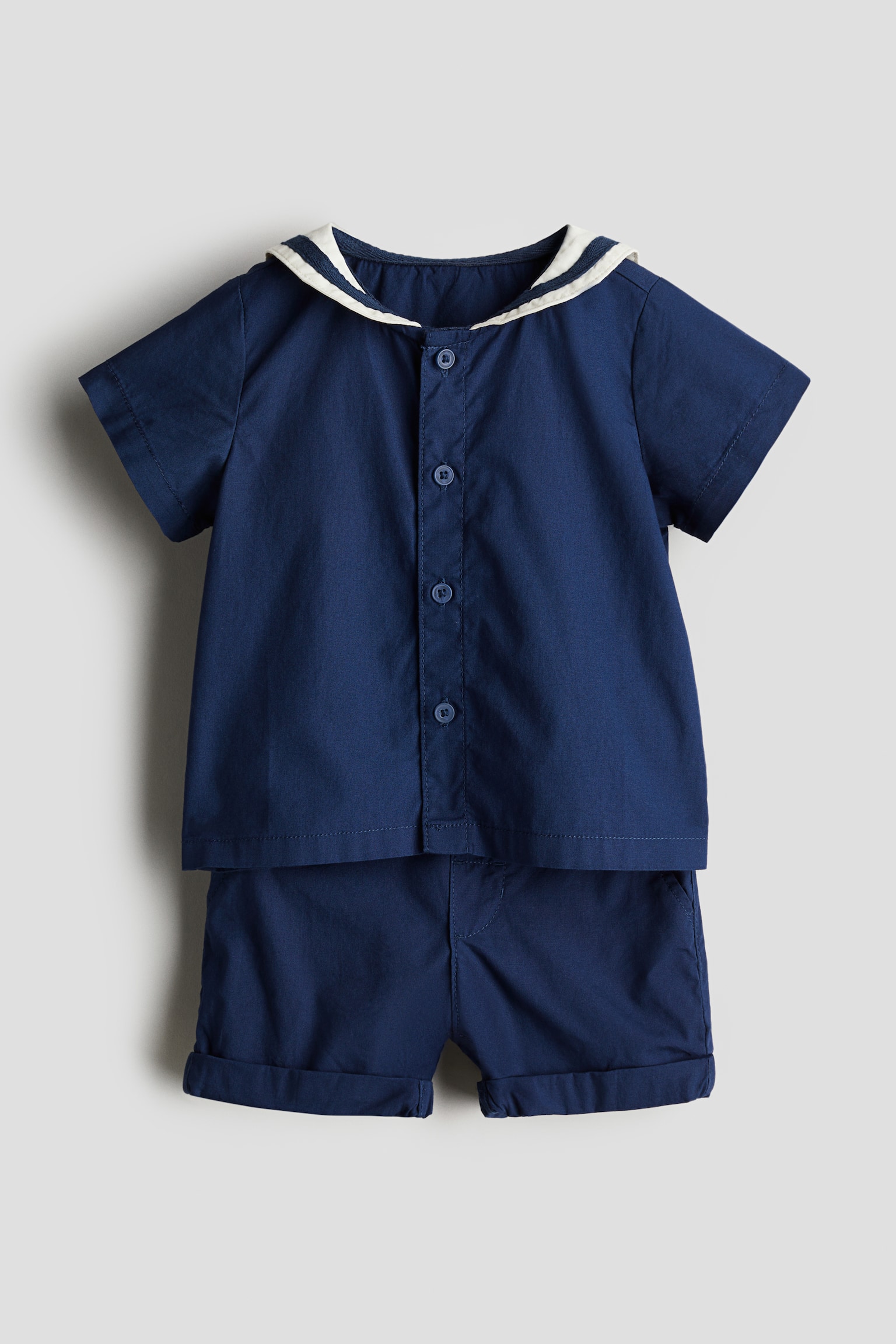 2-piece sailor cotton set - Navy blue - Kids | H&M GB