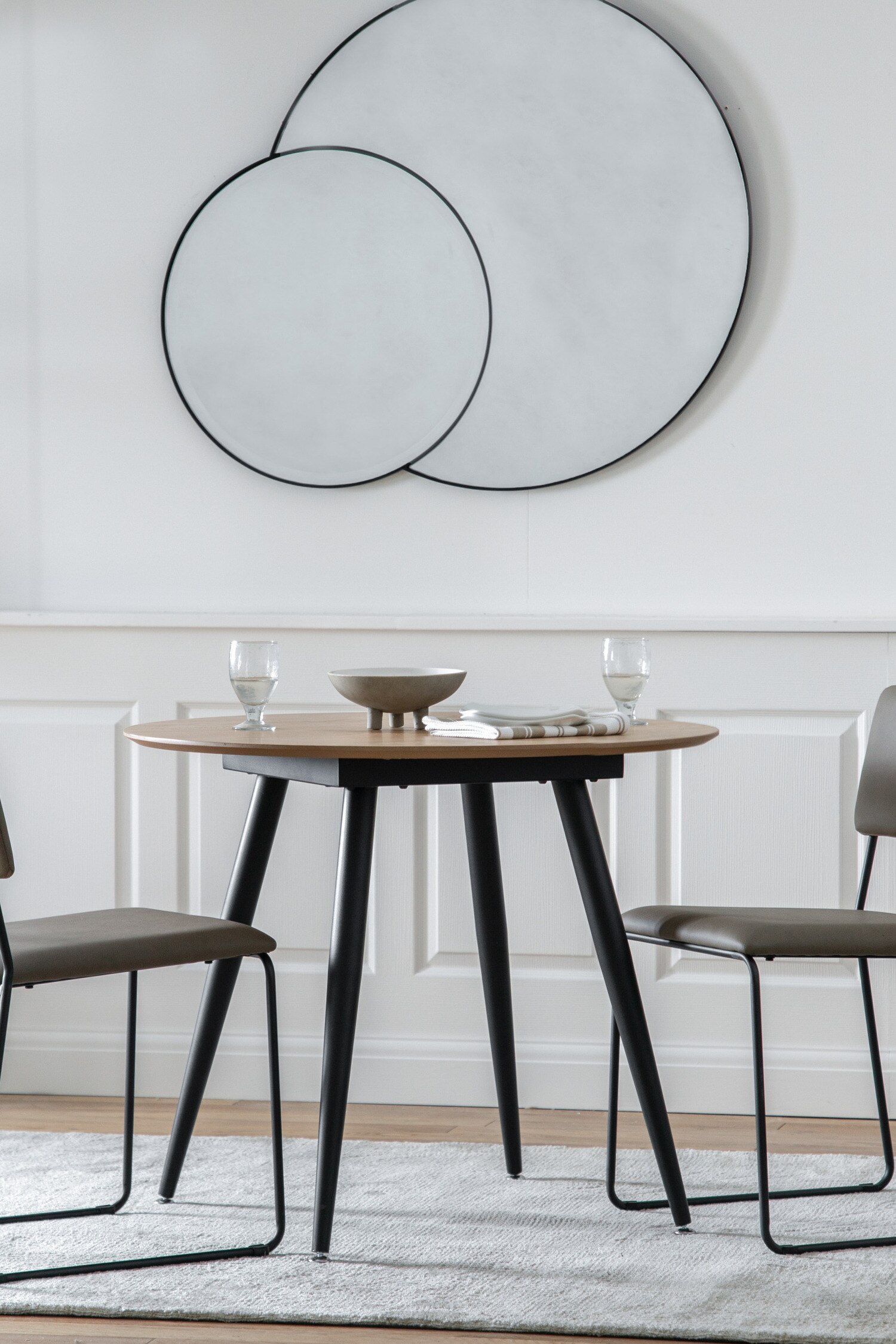 Wood Veneer Round Dining Table