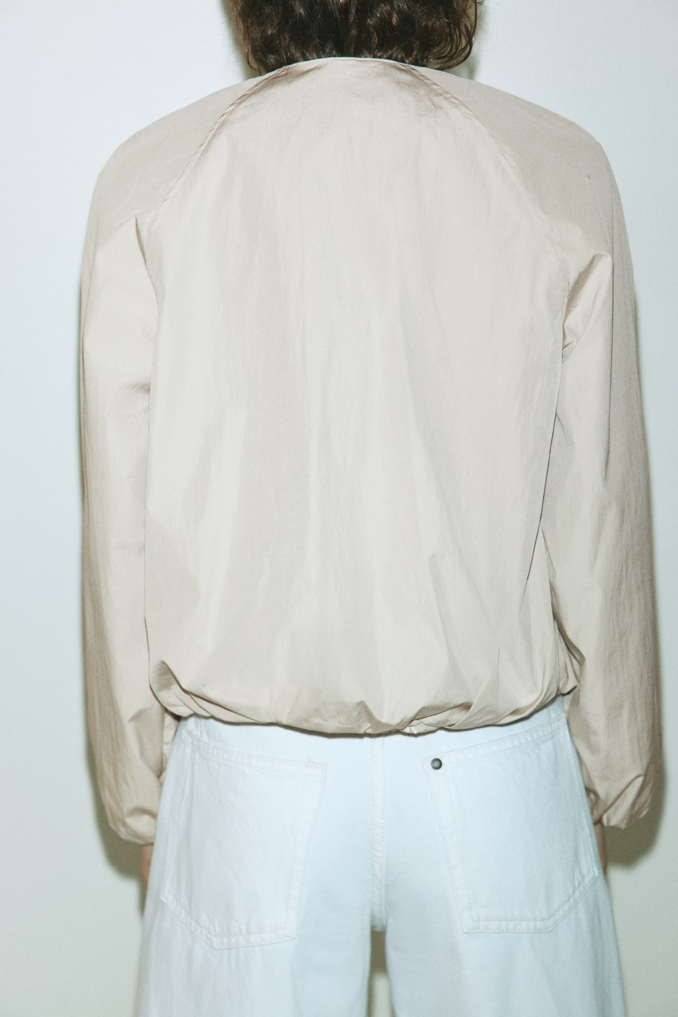 Blouson d'aviateur bouffant au bas