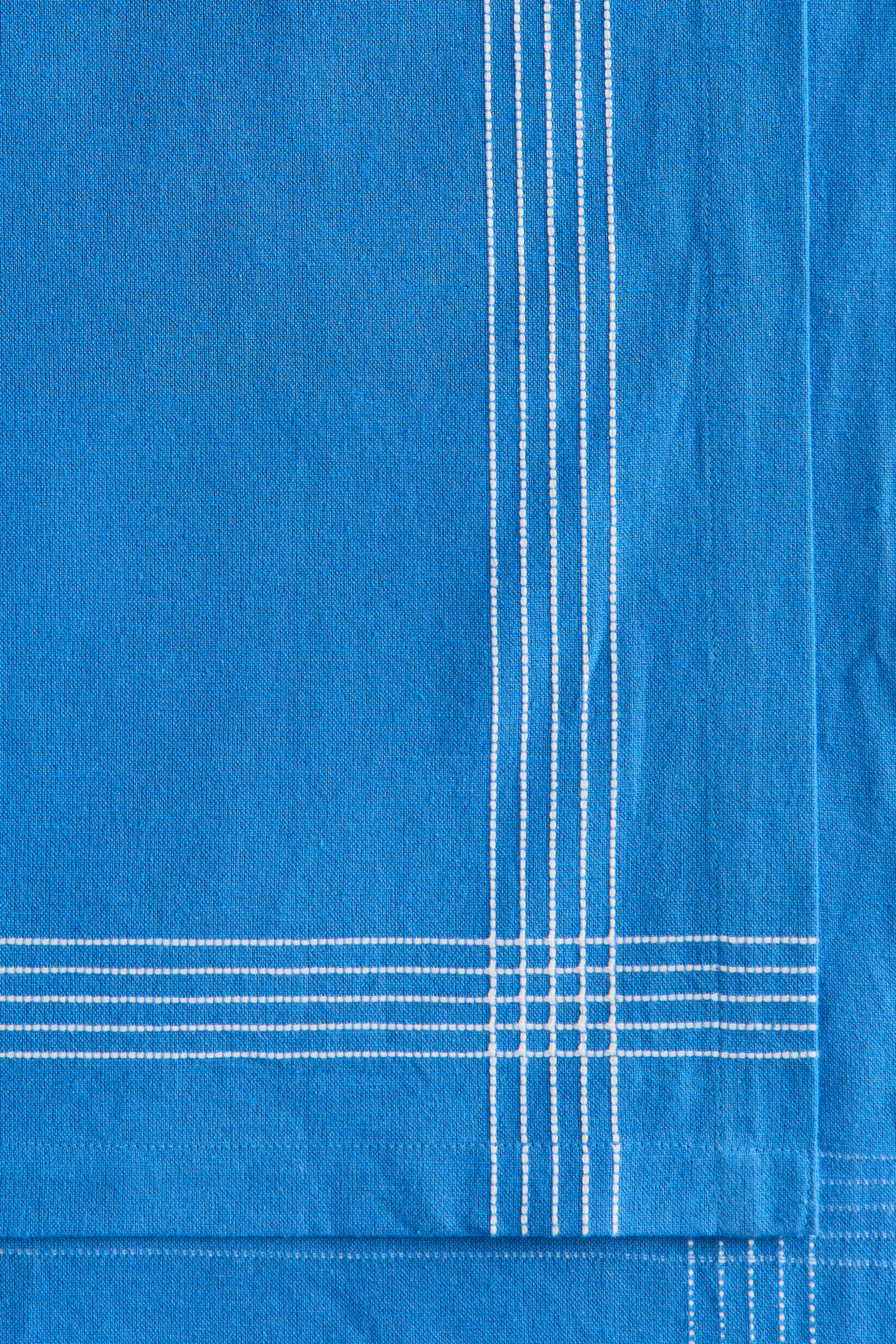 Embroidered-Motif Linen-Blend Tablecloth