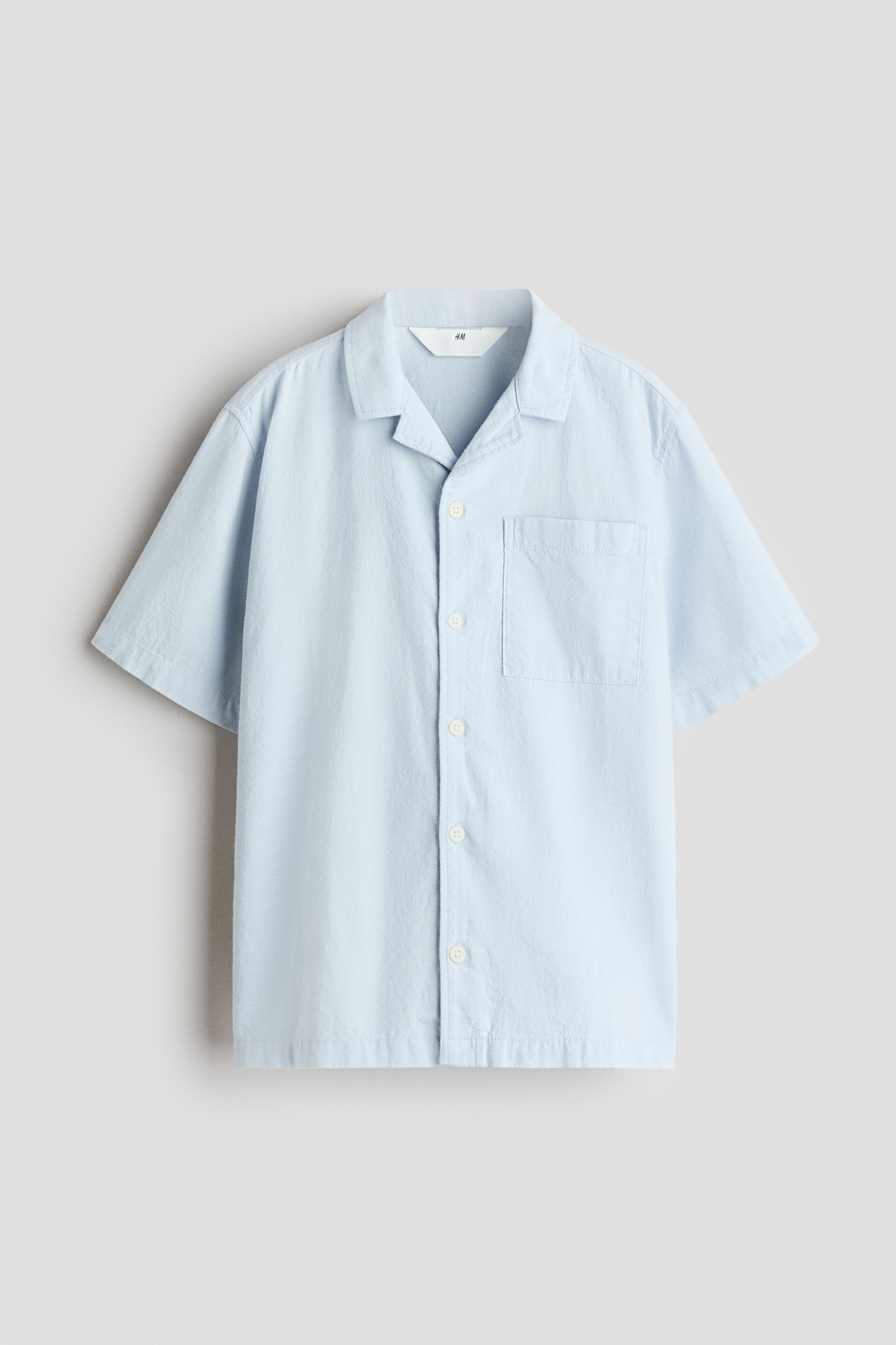 Chemise en coton avec col cubain
