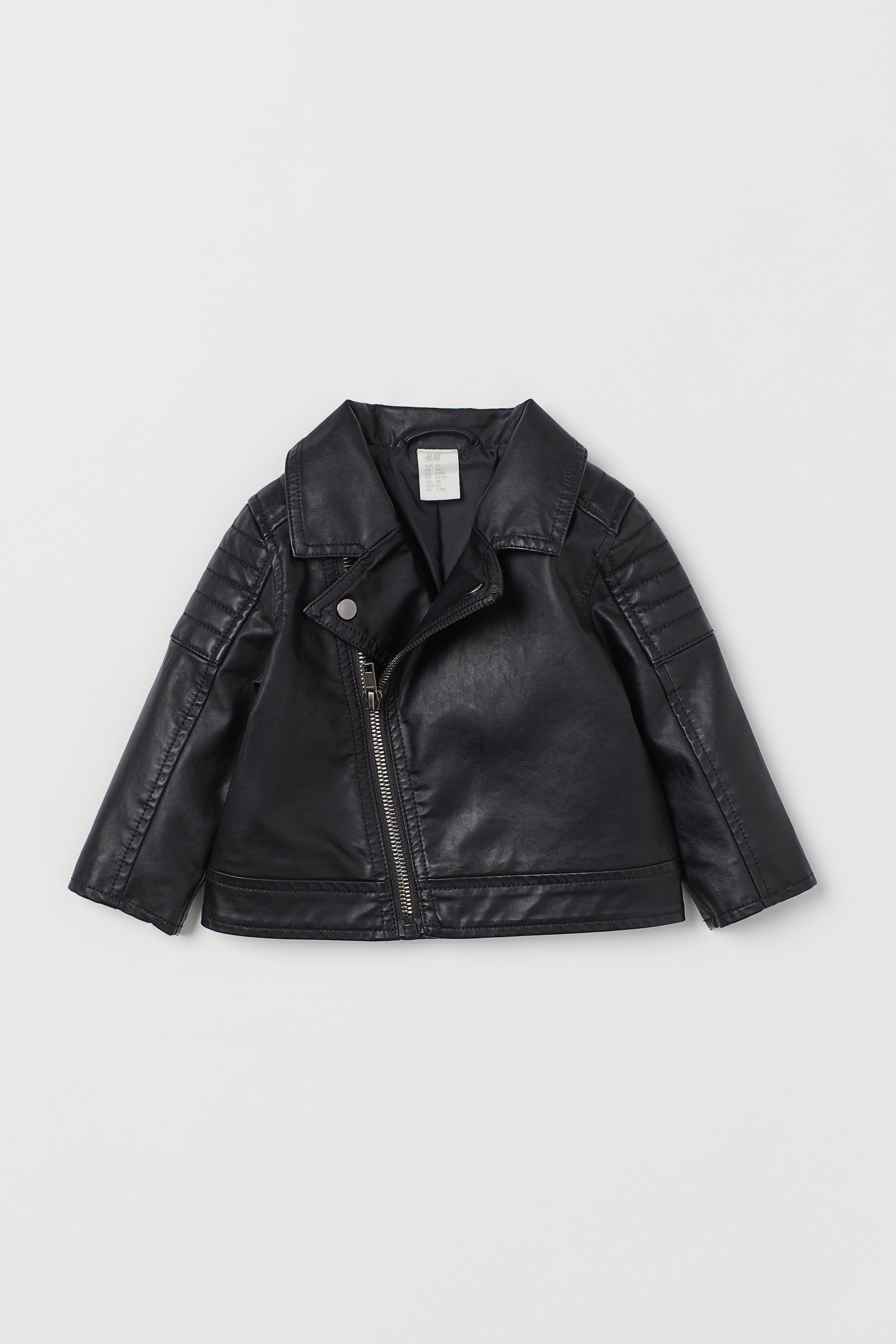 Προβολή μεγαλύτερης εικόνας: Μπουφάν biker από δερματίνη - Μαύρο - Kids | H&M GR 1