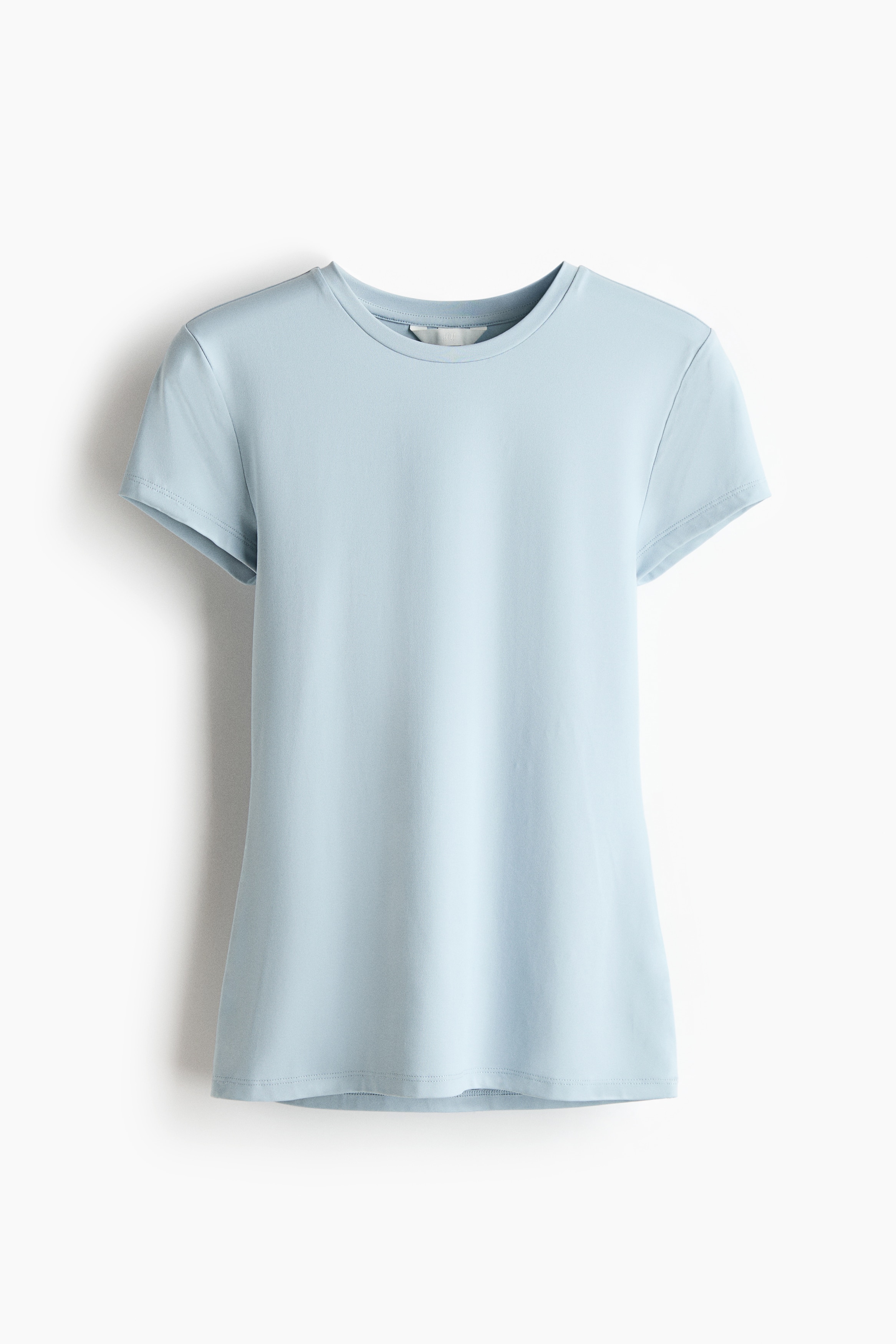Fitted Microfiber T-shirt - Light dusty blue/White/Black/Dusty pink/Dark brown/Light beige/Light gray/Dark brown/Navy blue/Pale yellow/Light beige