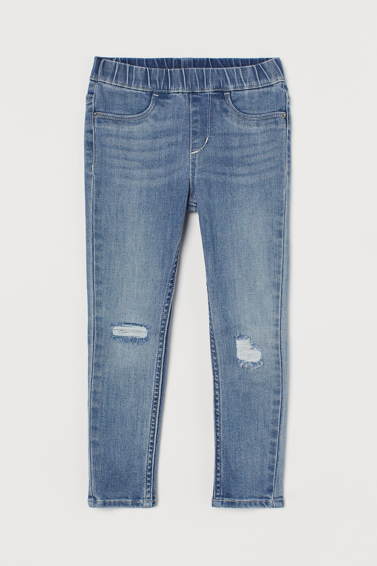 Denim leggings - Regular waist - Long - Denim blue - Kids | H&M GB